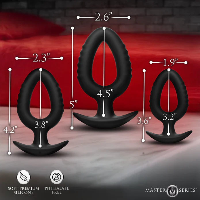 3 Piece Hollow Silicone Anal Trainer Set by Master Series - Image 4