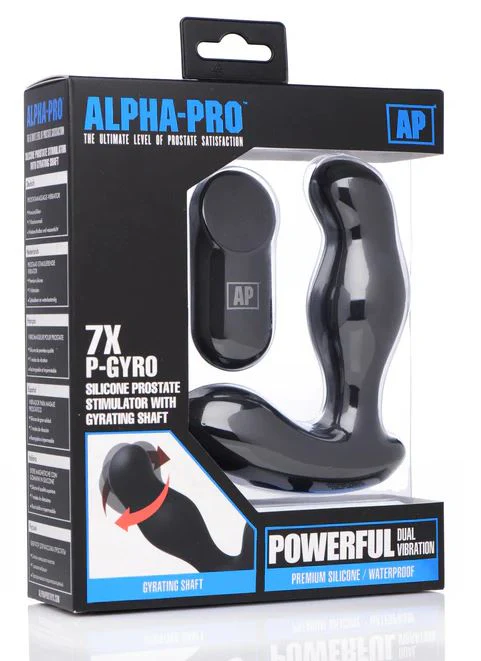 Alpha-Pro 7X P-Gyro Silicone Prostate Stimulator With Gyrating Shaft - Image 8