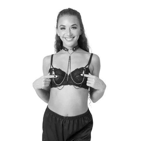 Amor Collar with Nipple Chains and Clamps by Sex & Mischief - Image 4