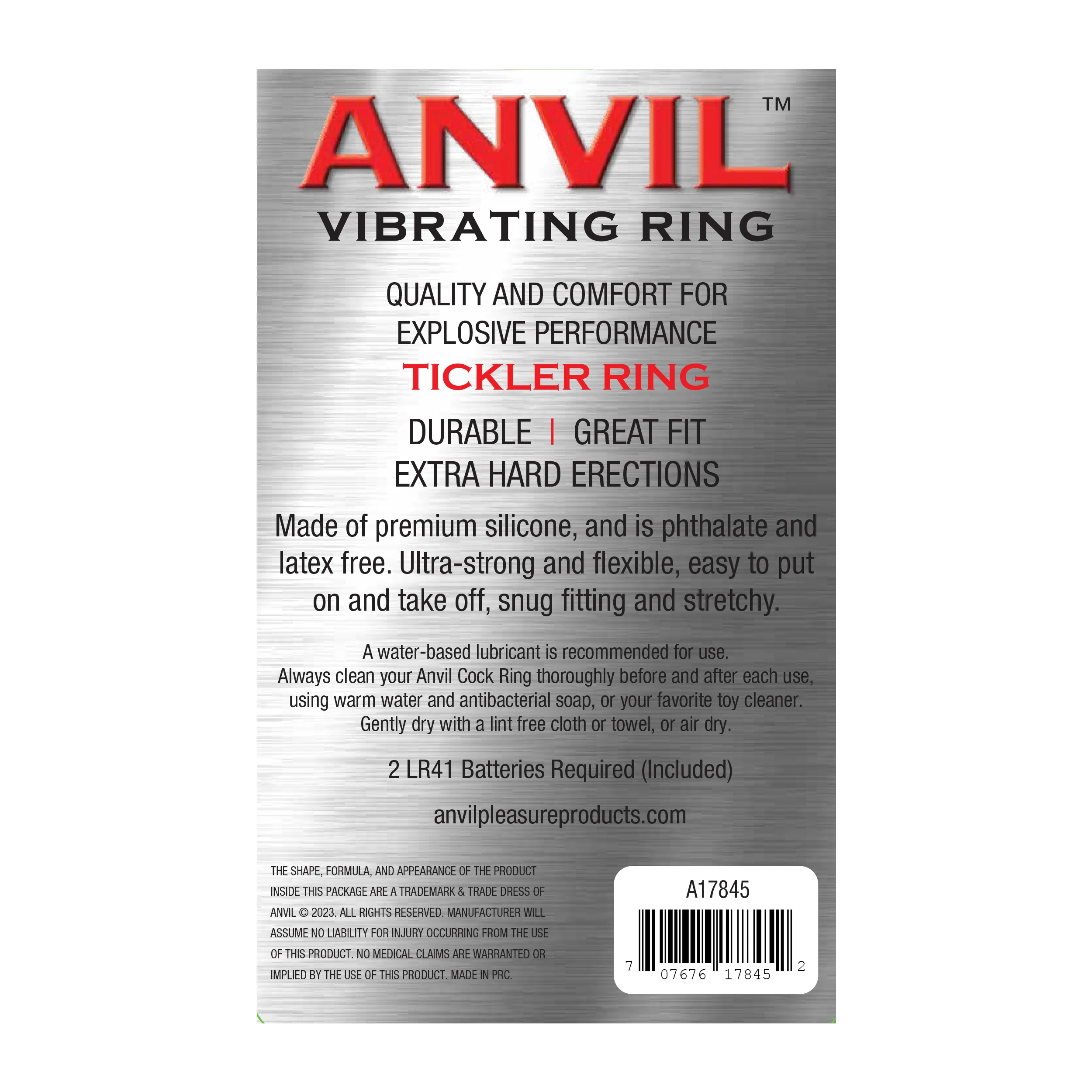 Anvil Tickler Vibrating Cock Ring in Black - Image 4