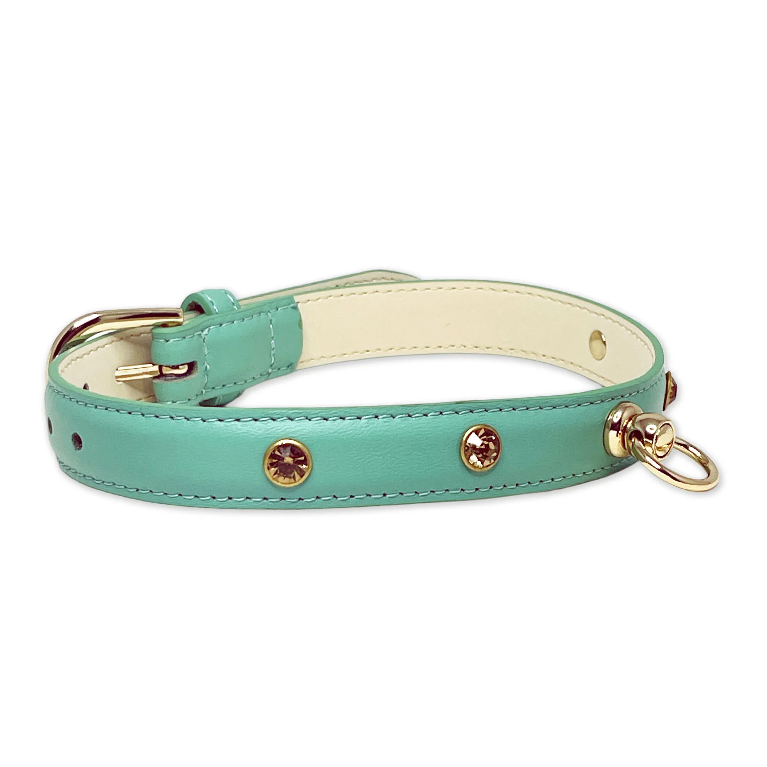 Aqua Bejeweled Collar by Fetish Pleasure Play - Image 2