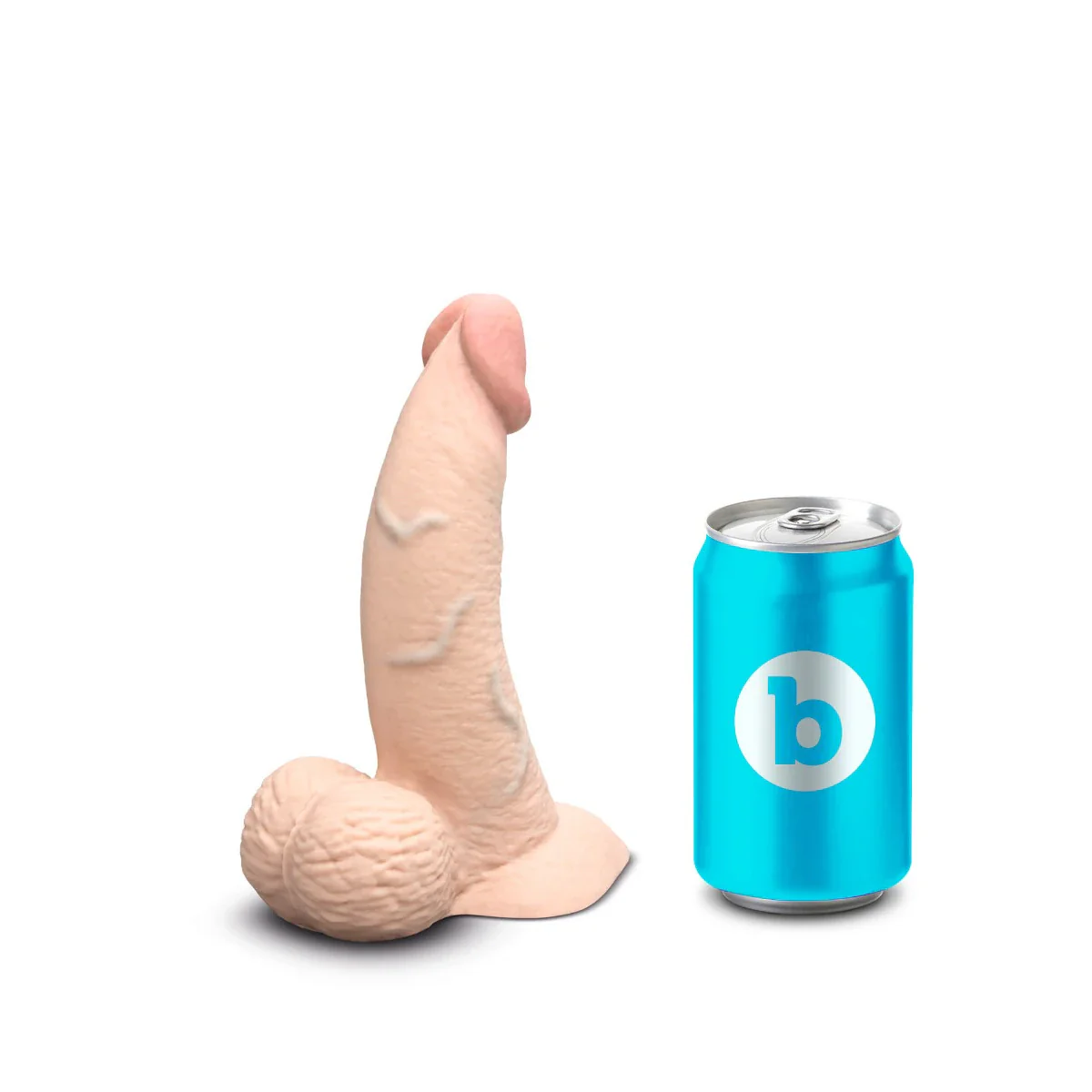 b-Vibe SlipSkin 6.5" Realistic Silicone Dildo in Curvy Cream - Image 5