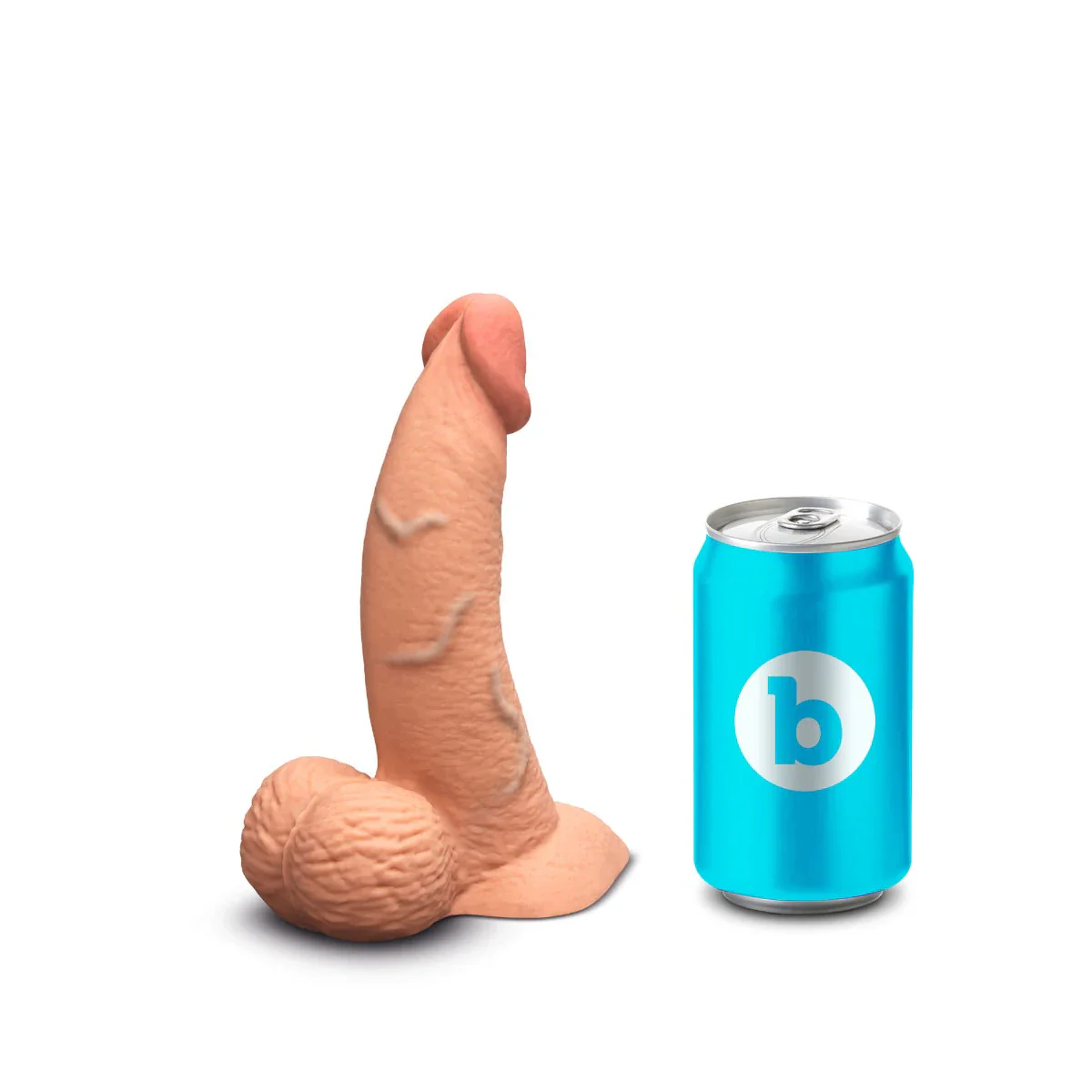 b-Vibe SlipSkin 6.5" Realistic Silicone Dildo in Curvy Mocha - Image 4