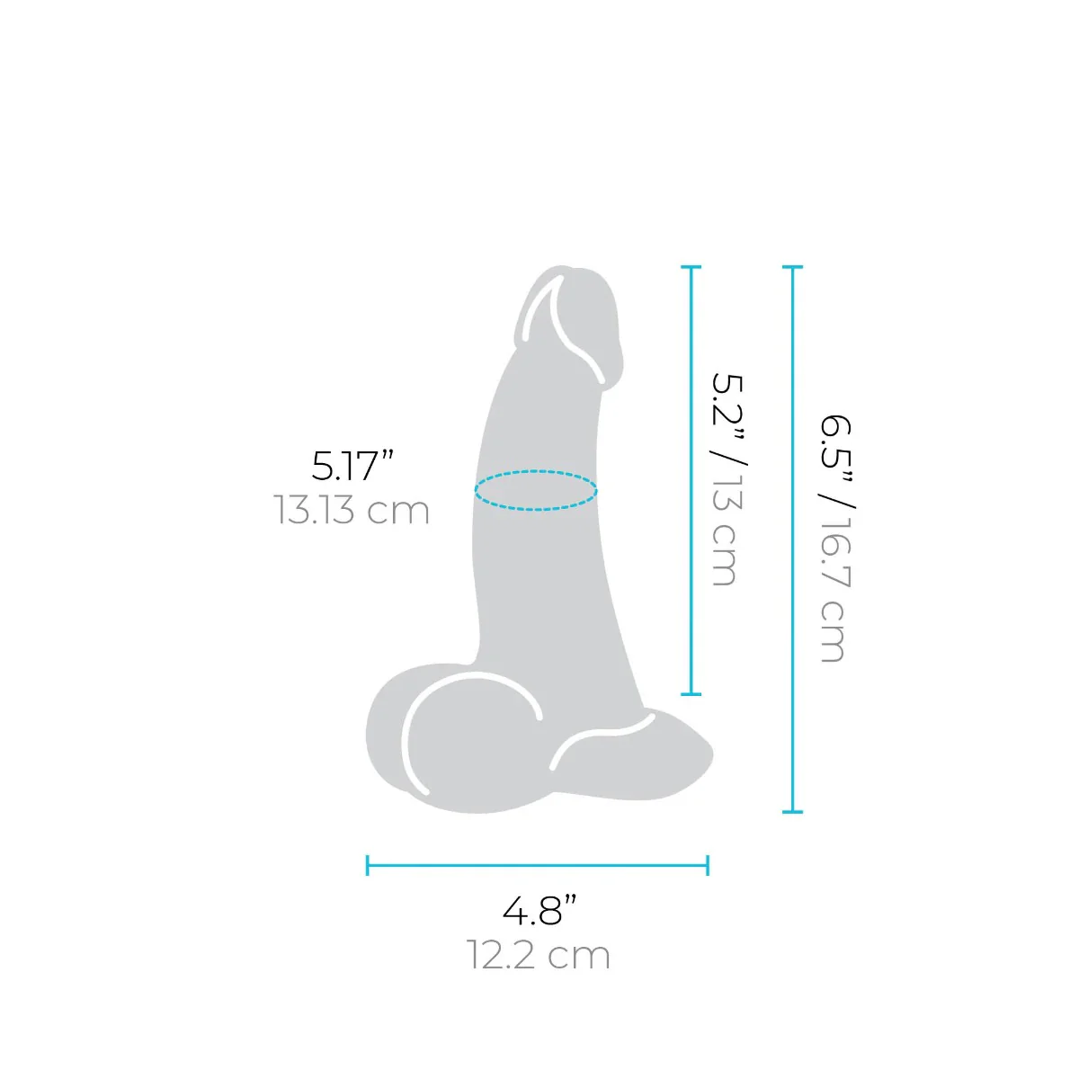 b-Vibe SlipSkin 6.5" Realistic Silicone Dildo in Curvy Mocha - Image 6
