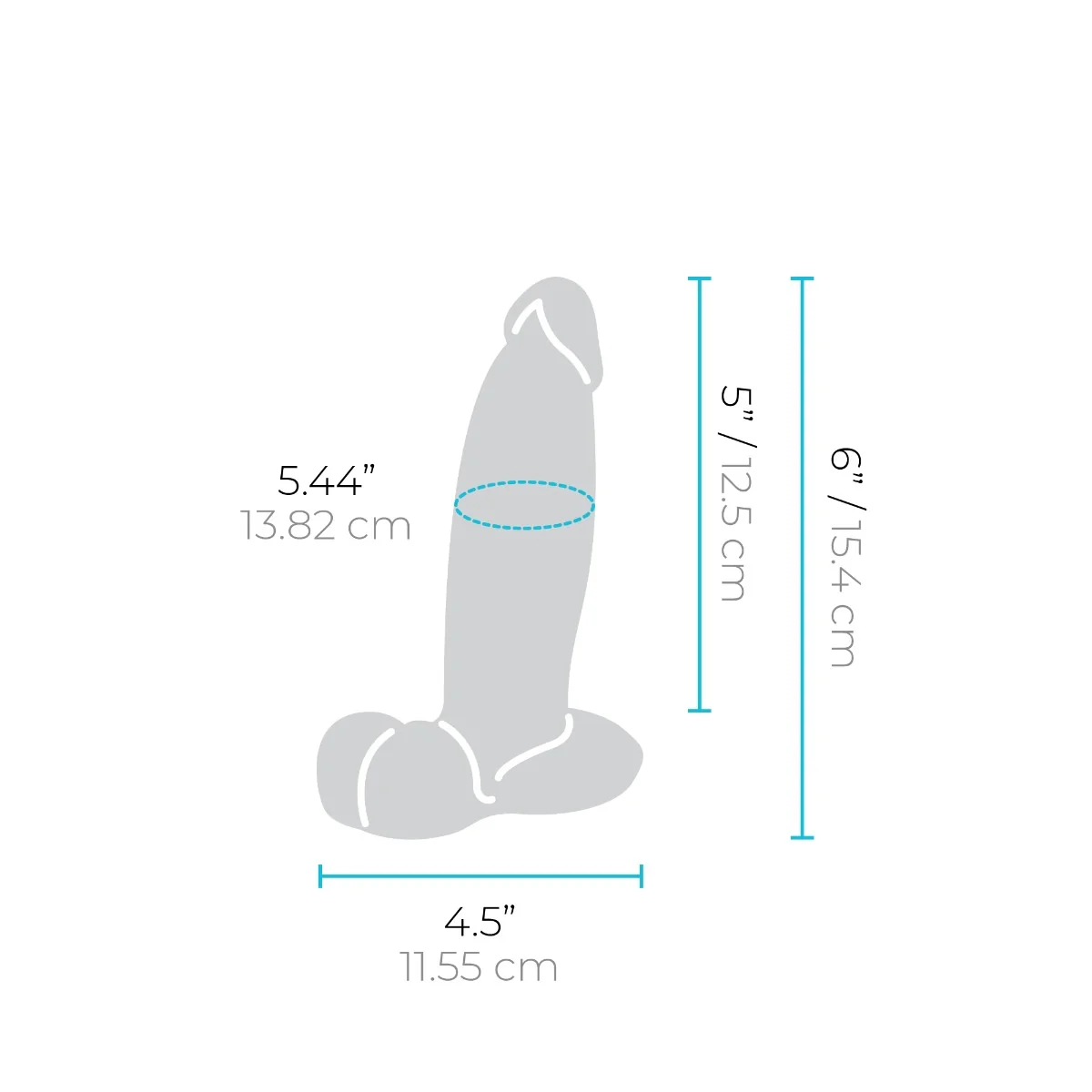 b-Vibe SlipSkin 6" Realistic Silicone Dildo in Girthy Brown - Image 6