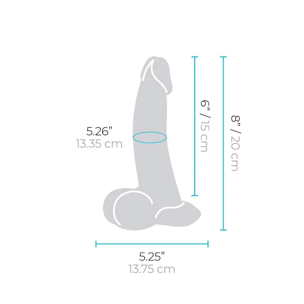 b-Vibe SlipSkin 8" Realistic Silicone Dildo in Curvy Cream - Image 6