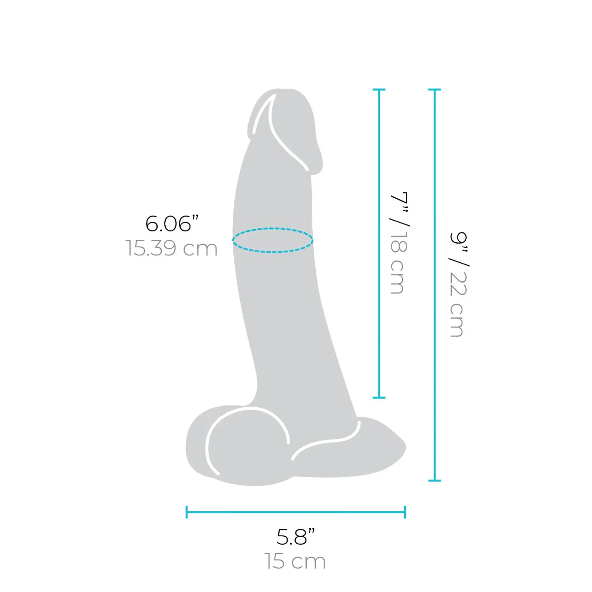 b-Vibe SlipSkin 9" Realistic Silicone Dildo in Curvy Cream - Image 7