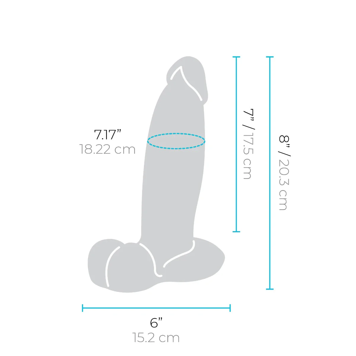 b-Vibe SlipSkin 8" Realistic Silicone Dildo in Girthy Mocha - Image 7