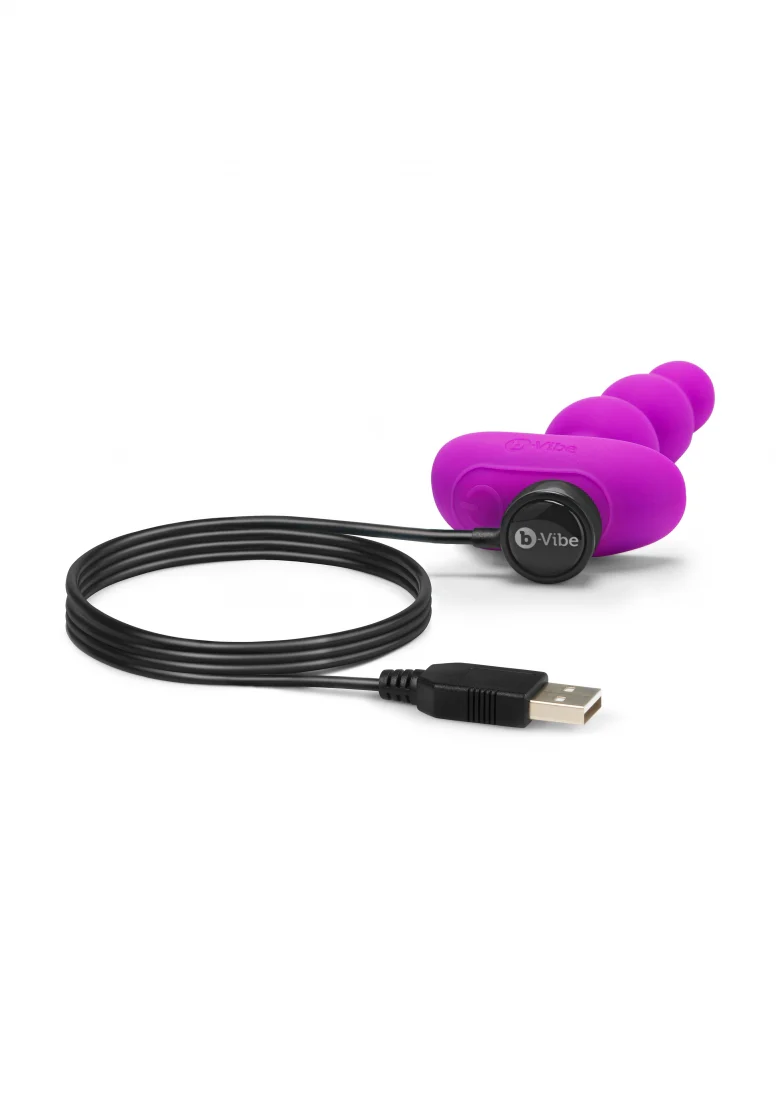 b-Vibe Triplet Anal Beads - Fuchsia - Image 3