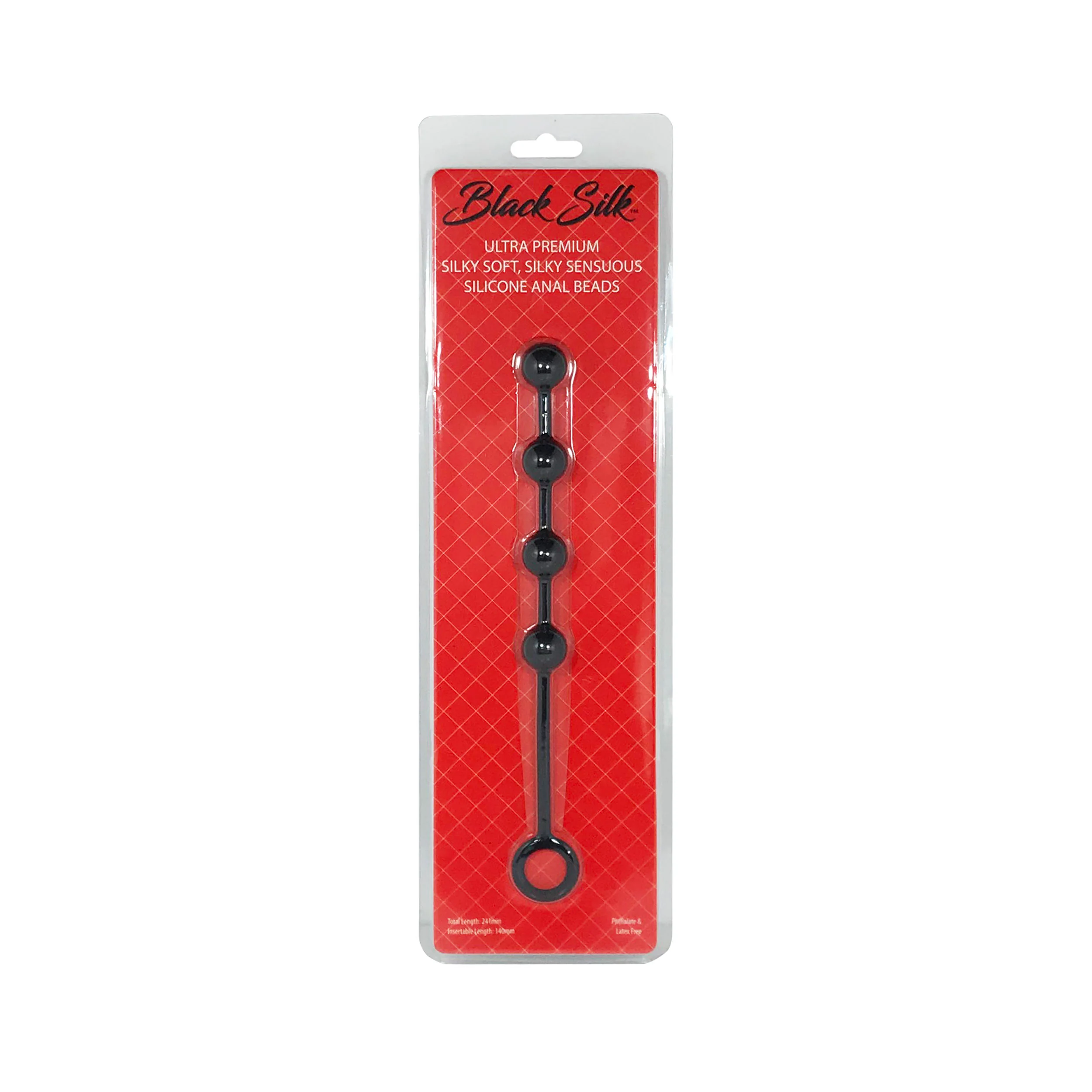 Black Silk Small 4 Anal Beads - Image 2