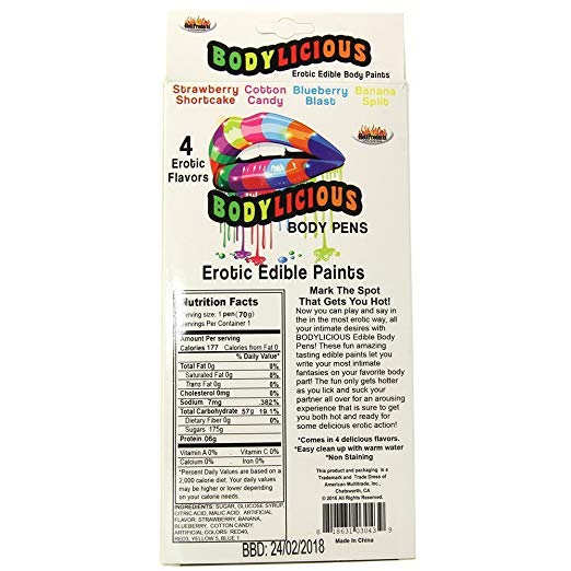 Bodylicious Edible Body Paint Pens - 4pk - Image 3