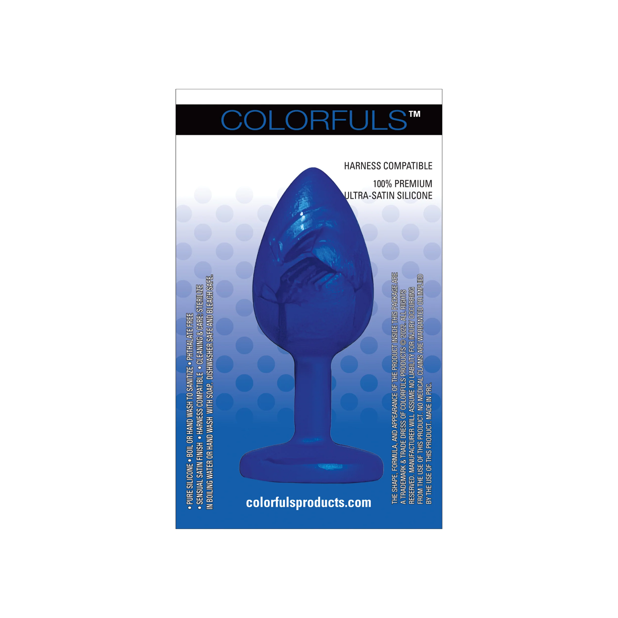 Colorfuls Shades of Silk Blue Jewel Plug - Image 3