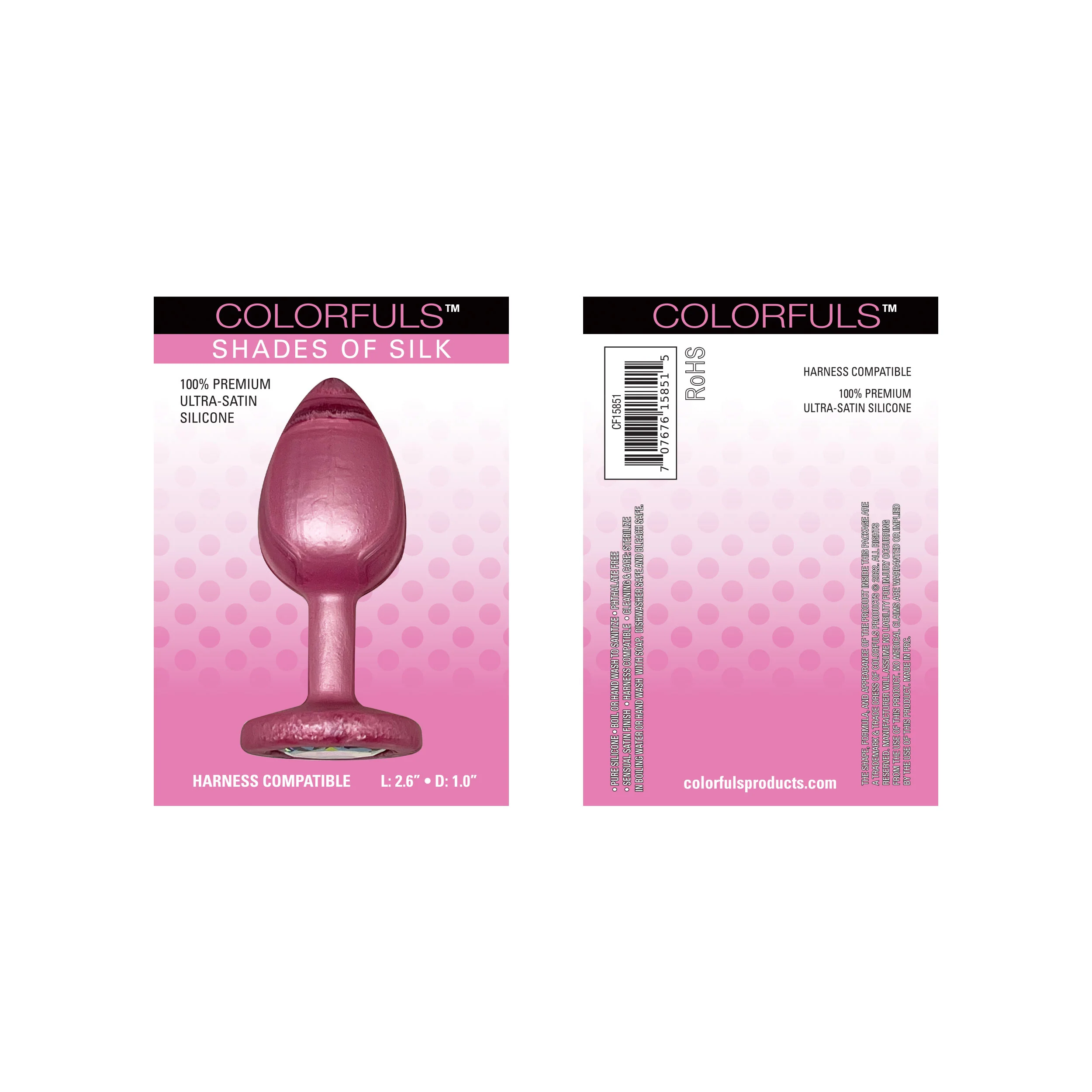 Colorfuls Shades of Silk Pink Jewel Plug - Image 3