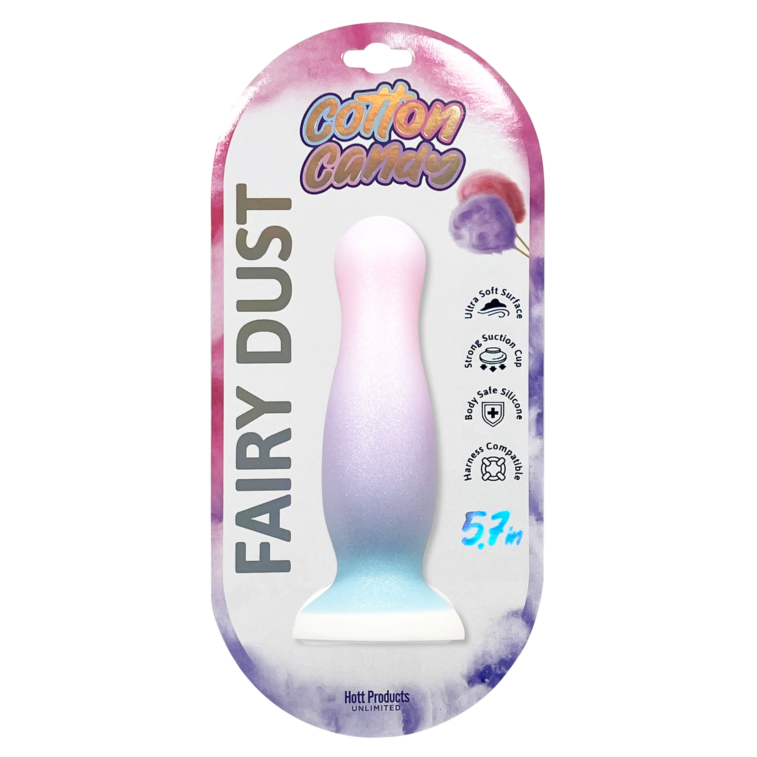 Cotton Candy Fairy Dust 5.7" Suction Cup Dildo - Image 2