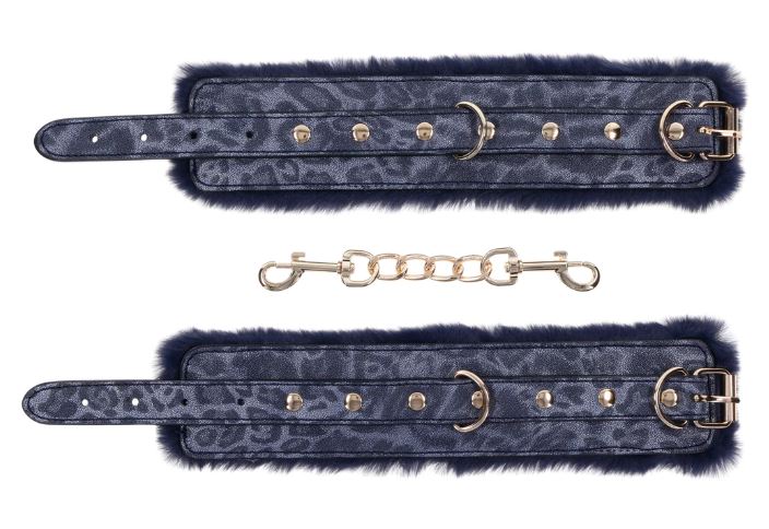 Cougar Faux Leather & Faux Fur Handcuffs - Image 4