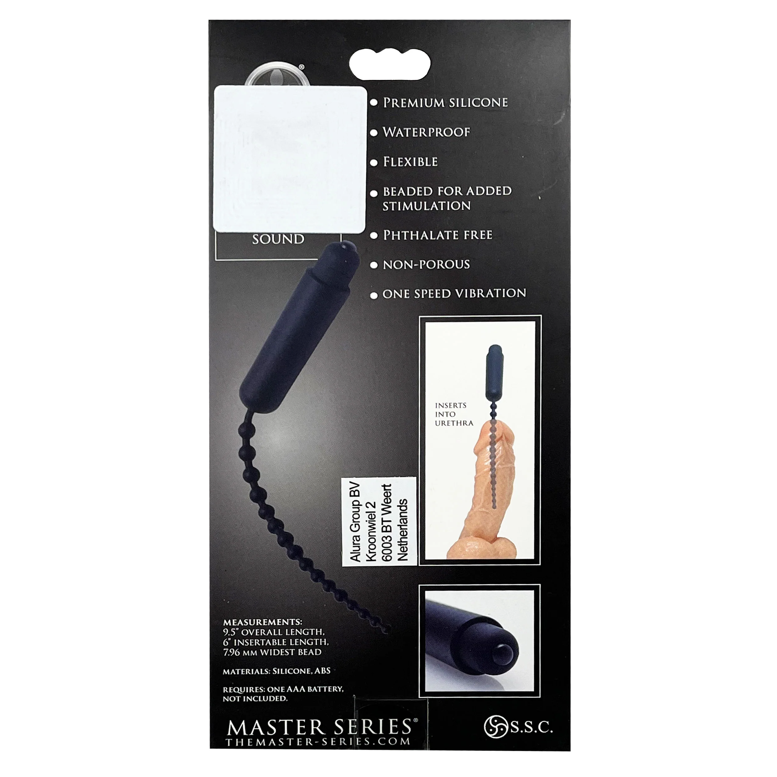 Dark Rod Vibrating Beaded Silicone Sound - Image 4