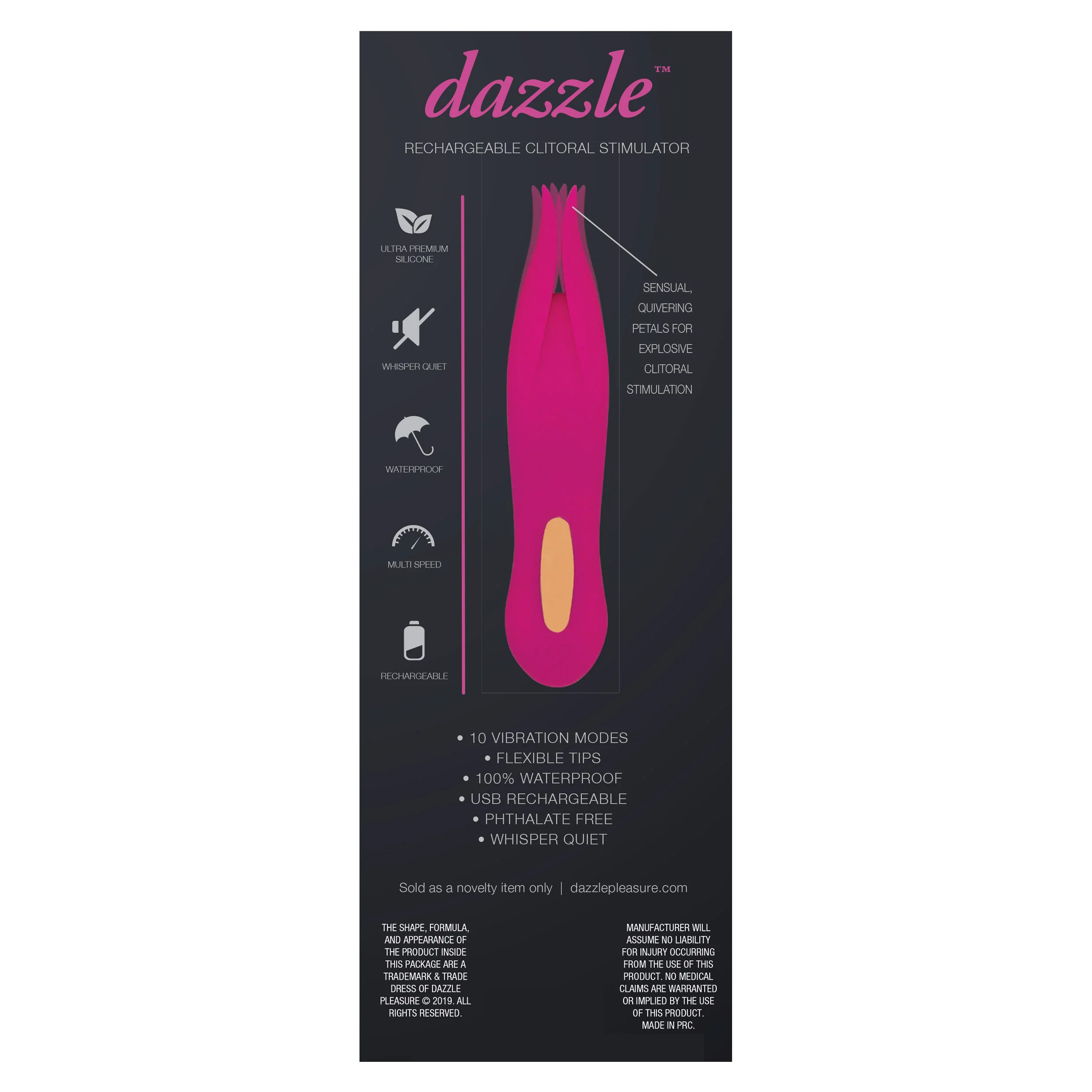 Dazzle Clitoral Stimulator - Pink - Image 2