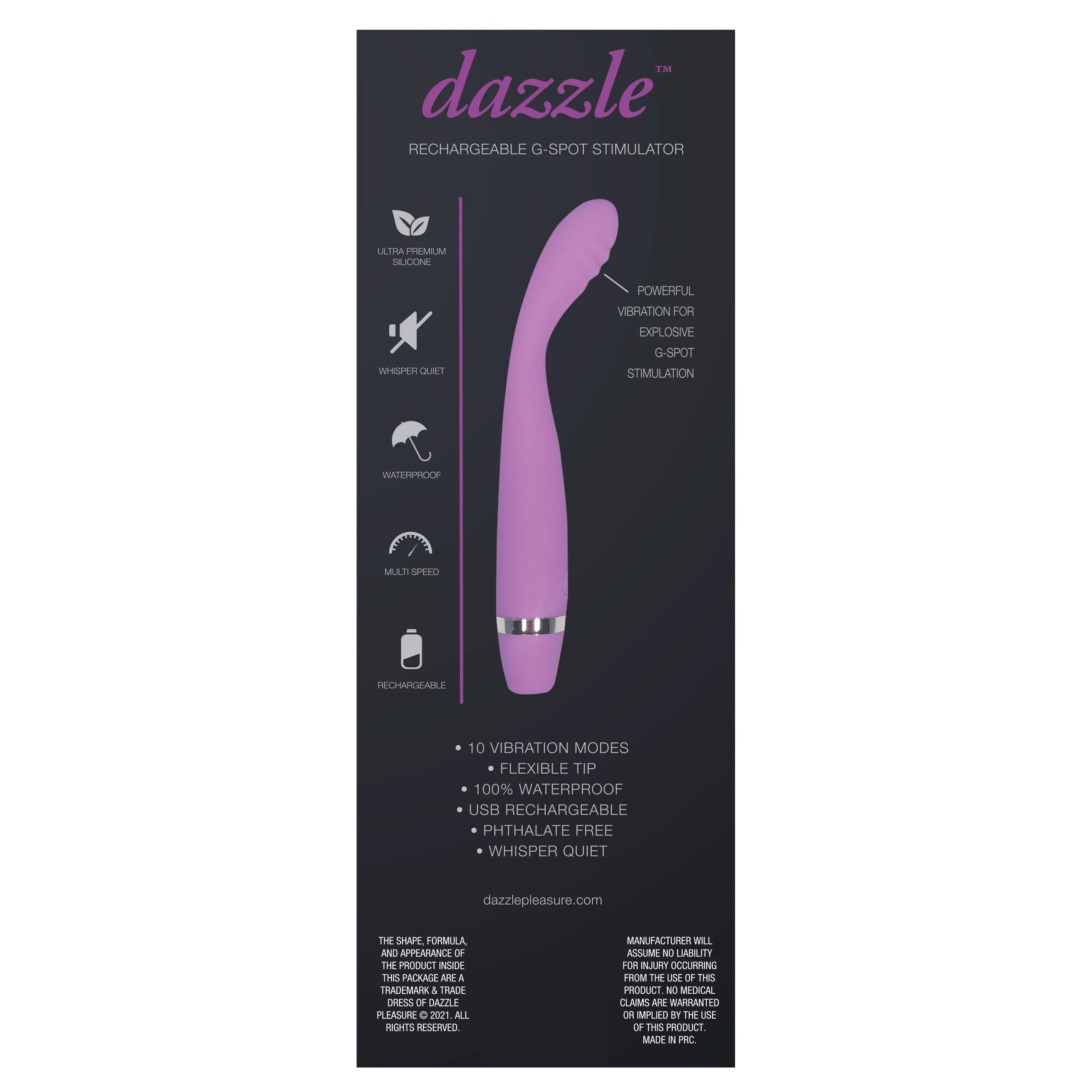 Dazzle Purple G-Spot Vibe - Image 2