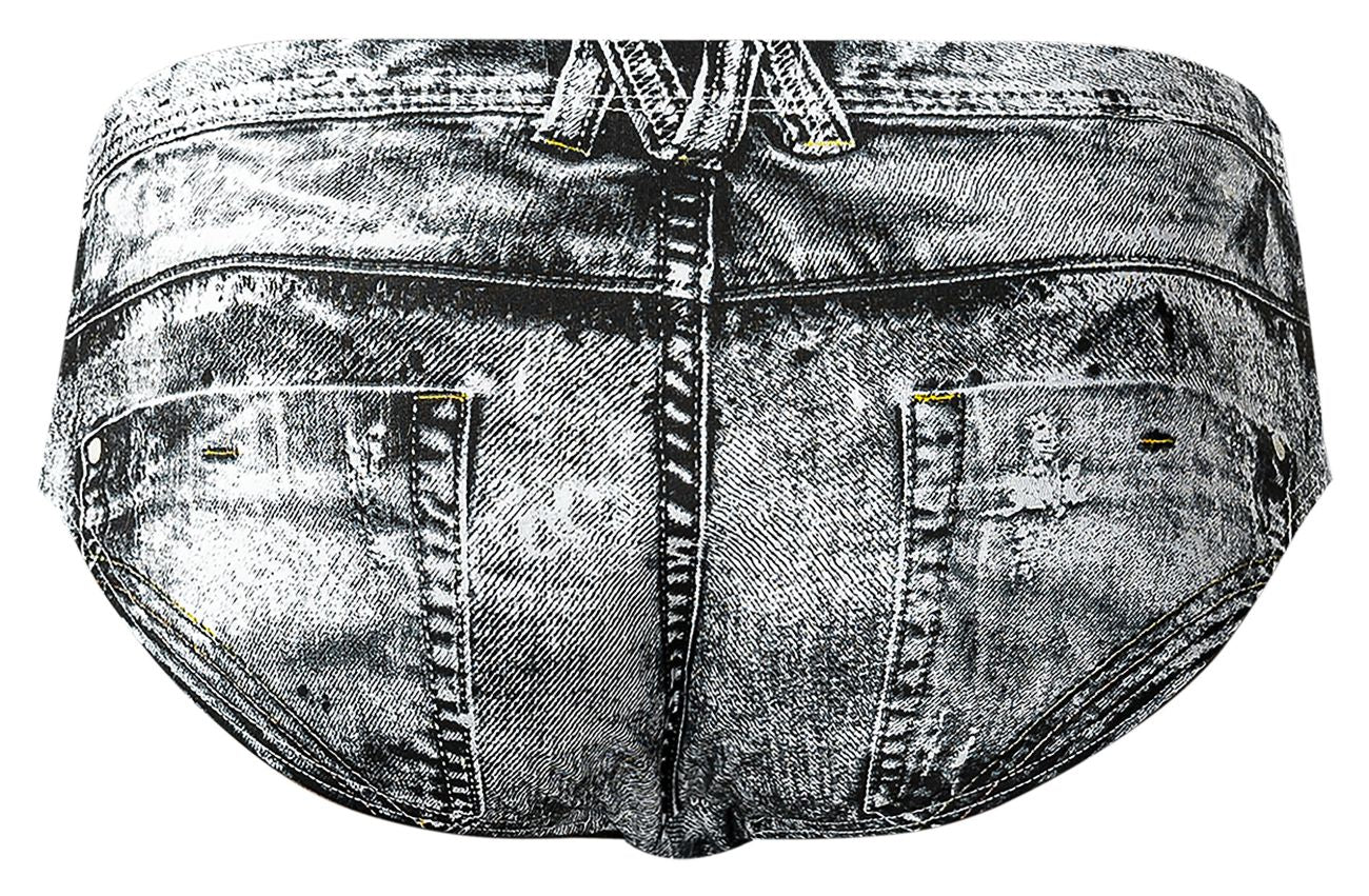 Dirty Denim Bikini Color Denim Print - Image 5