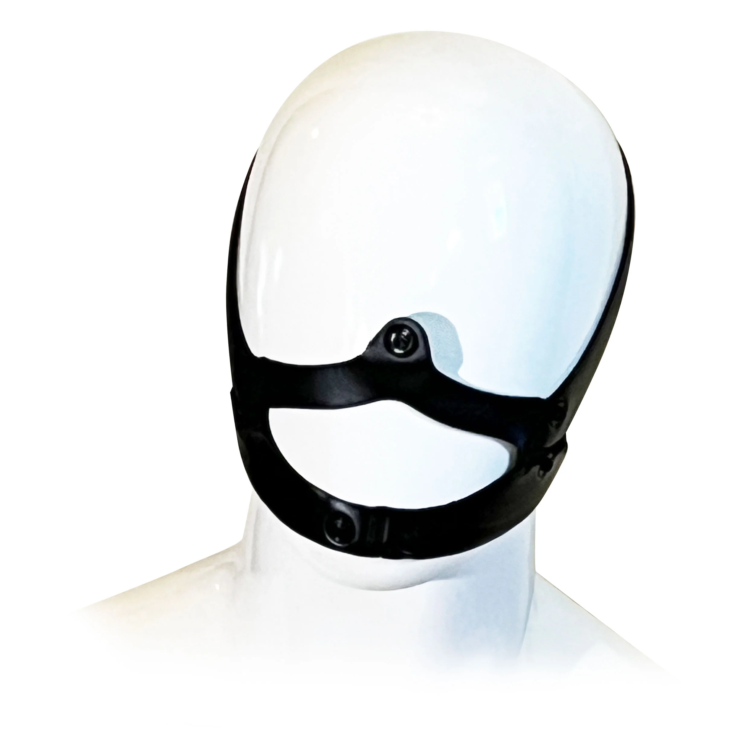 Dog Muzzle Head Harness by Fetish Pleasure Play in Black - Image 3