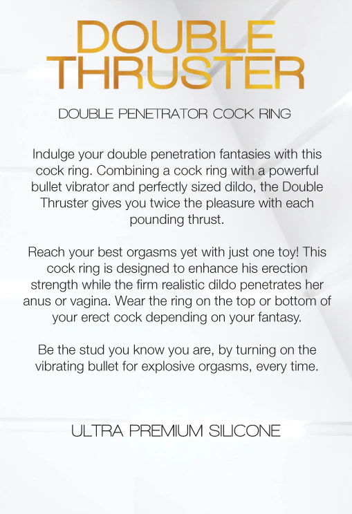 Double Thruster Red DP Cock Ring - Image 3