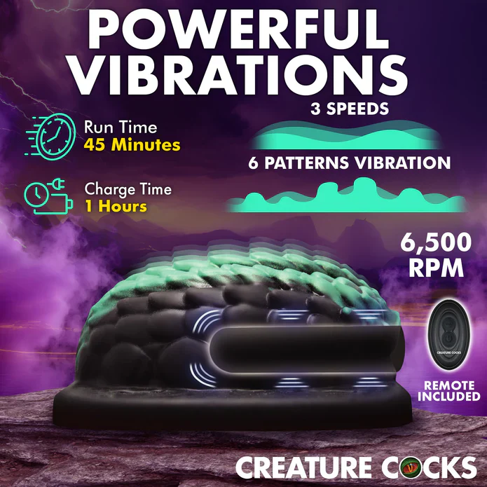 Dragon Vibrating Silicone Grinder with Mounting Straps - Image 3