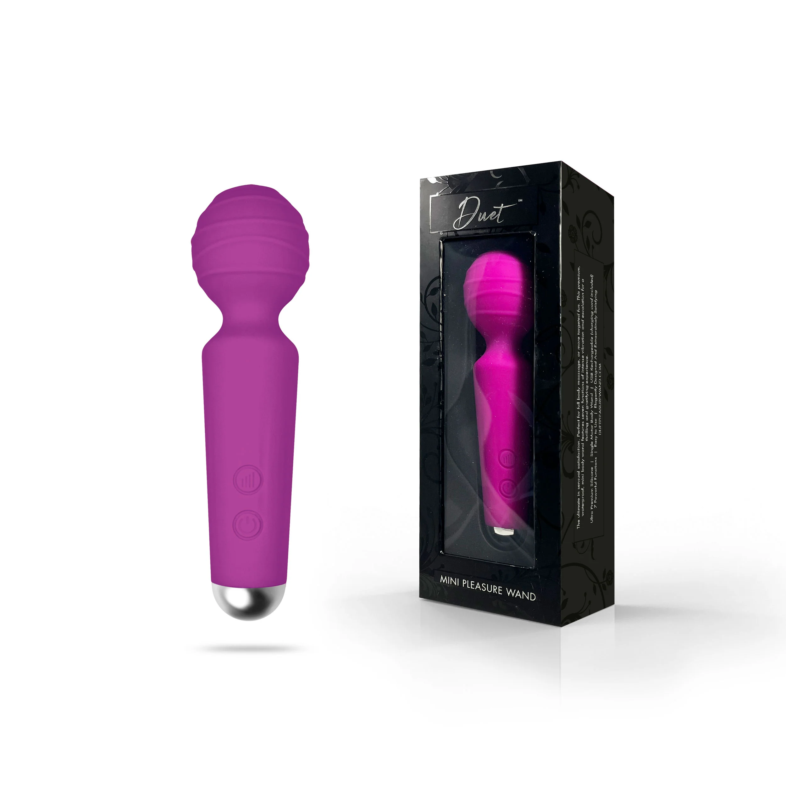 Duet Purple Mini Pleasure Wand Vibrating Massager - Image 3
