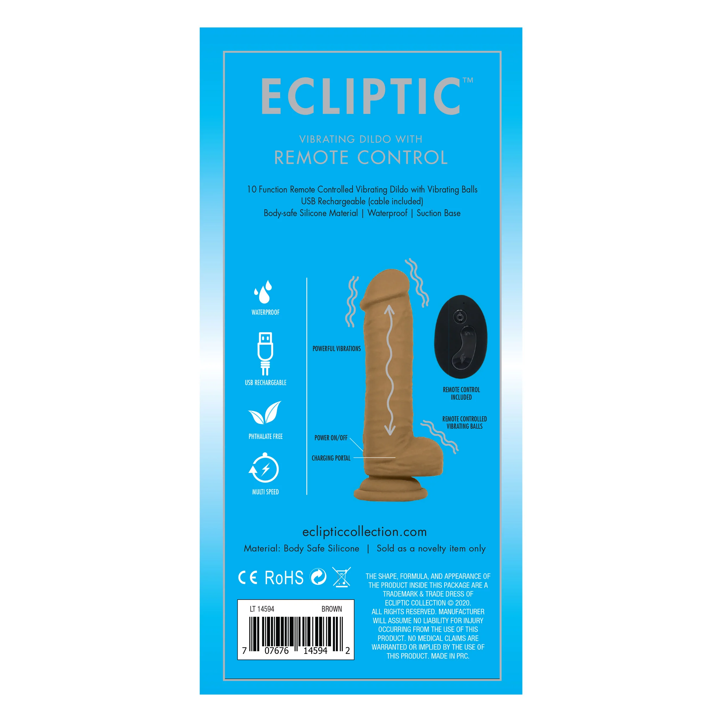 Ecliptic SZ2 Remote Dildo - Brown - Image 2