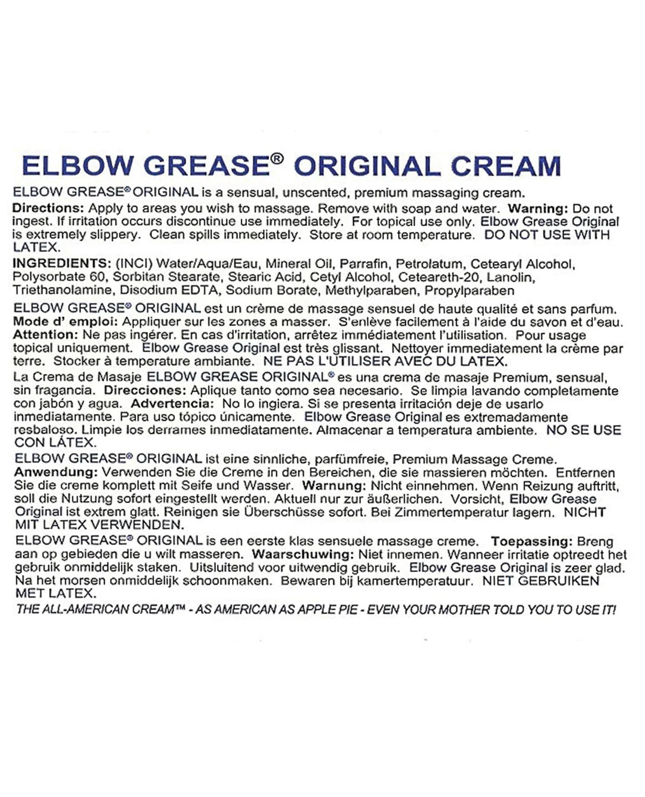 Elbow Grease Original Cream Lube - 4oz - Image 2