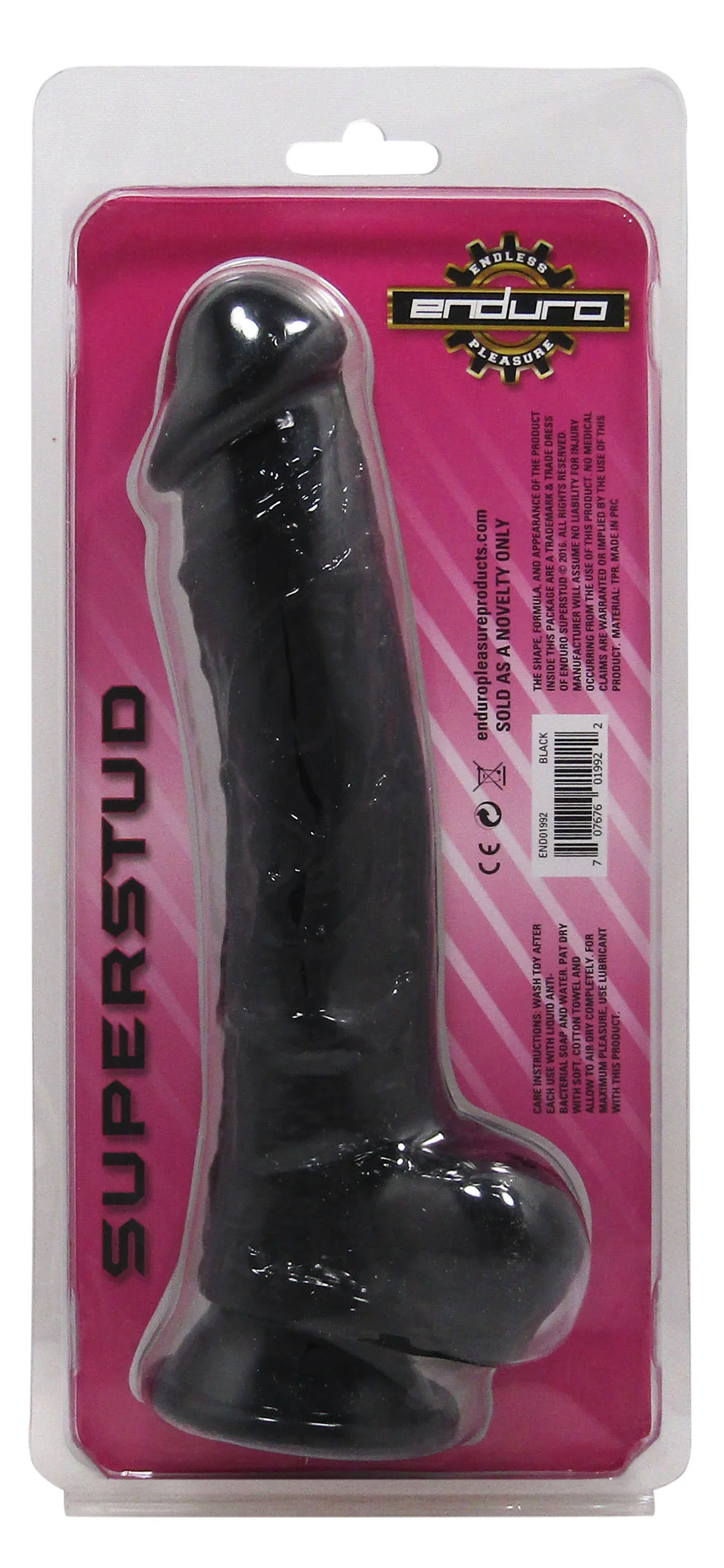 Enduro 9.5in Black Dildo - Image 2