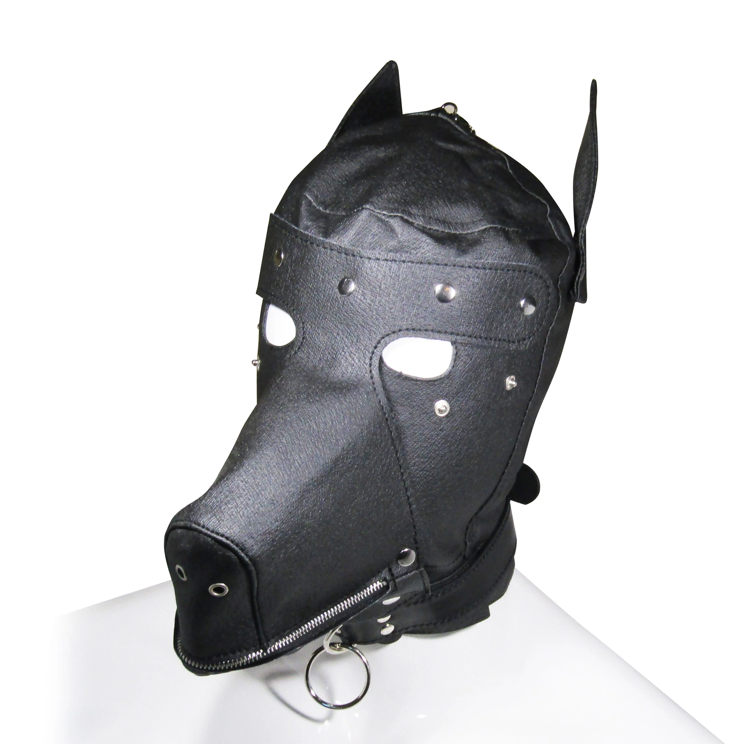 Fetish Pleasure Play Black Dog Hood