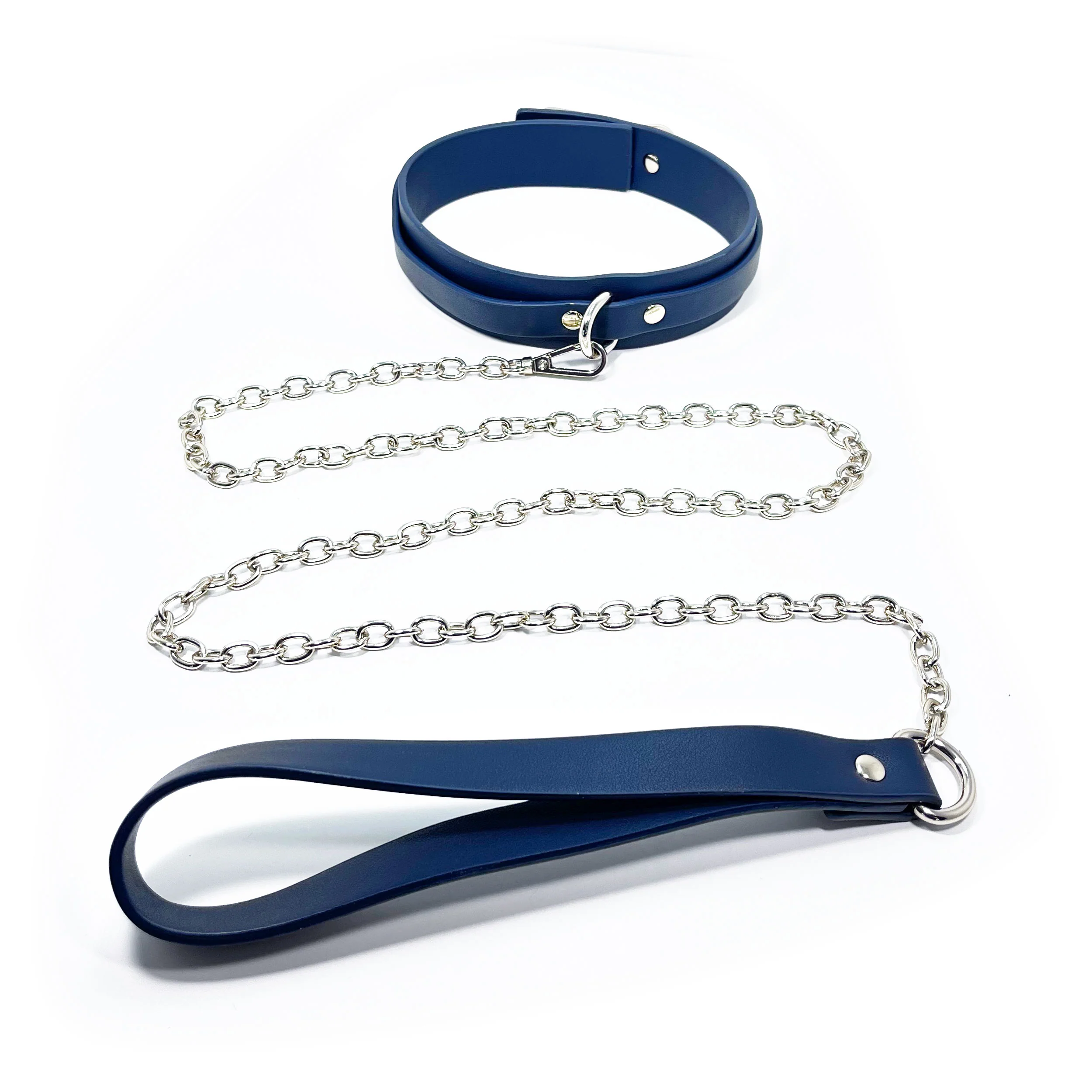 Fetish Pleasure Play Deluxe Leather Bondage Kit - Blue - Image 3