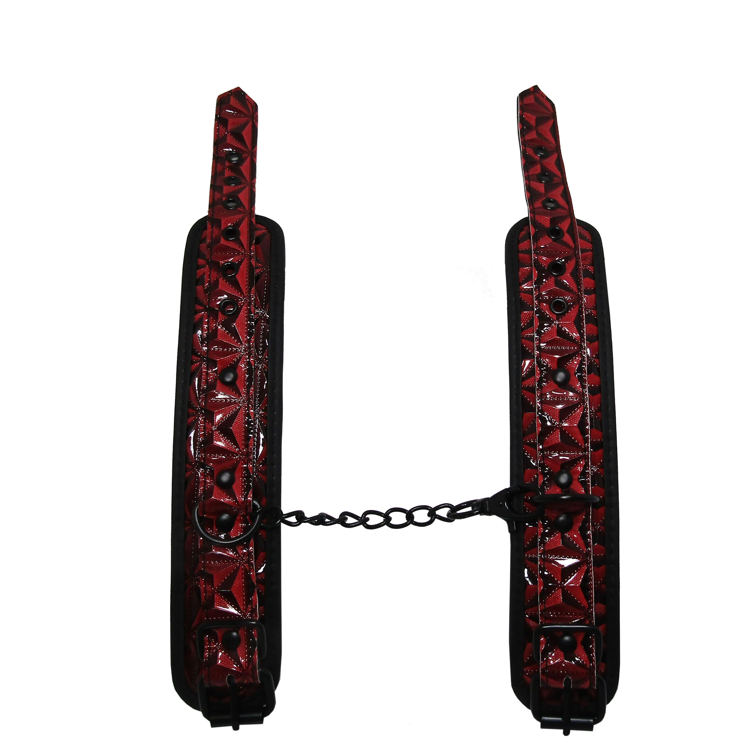 Fetish Pleasure Play Red Passionate Wrist Cuffs - Image 2