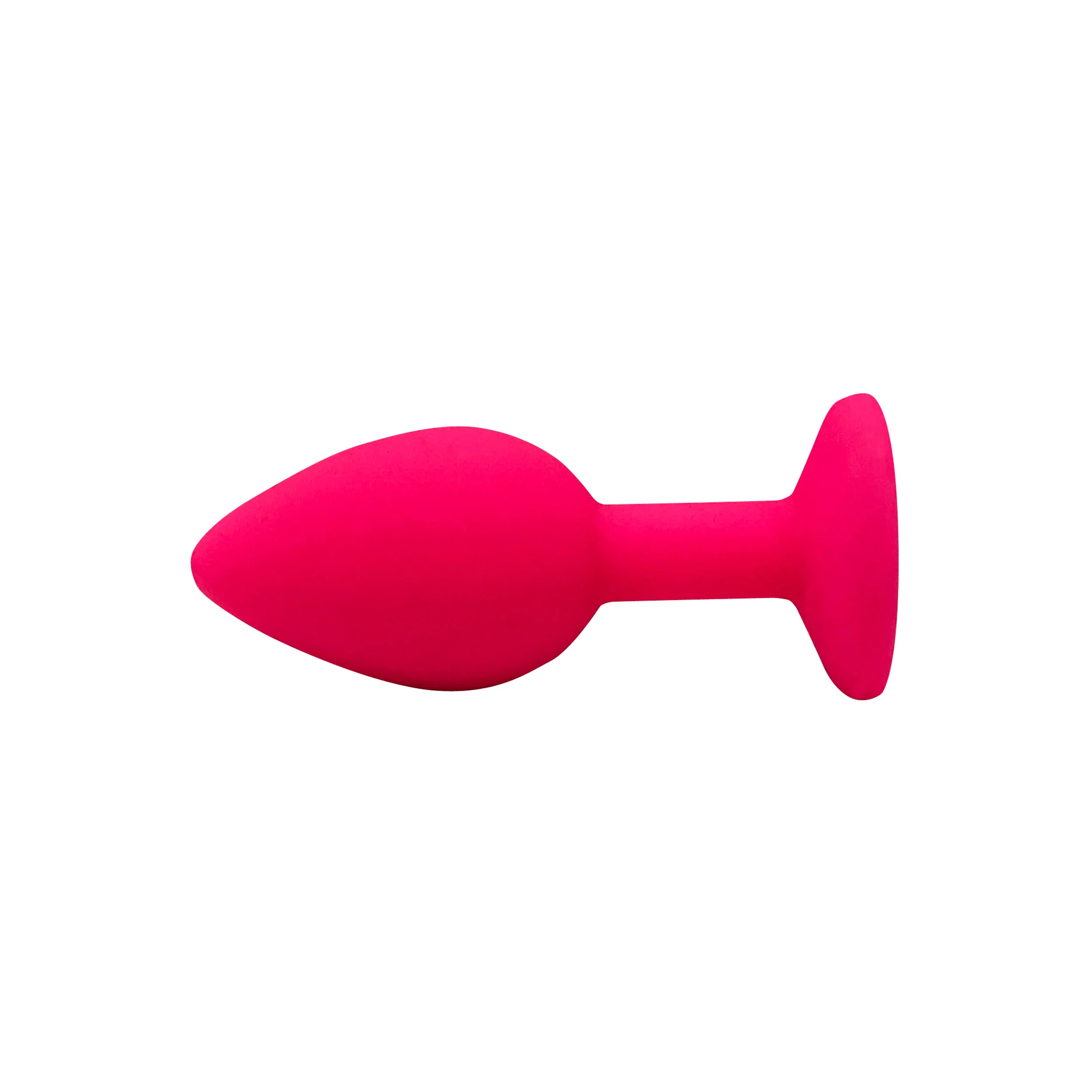 Fetish Pleasure Play Small Pink Silicone Green Jewel Butt Plug - Image 2