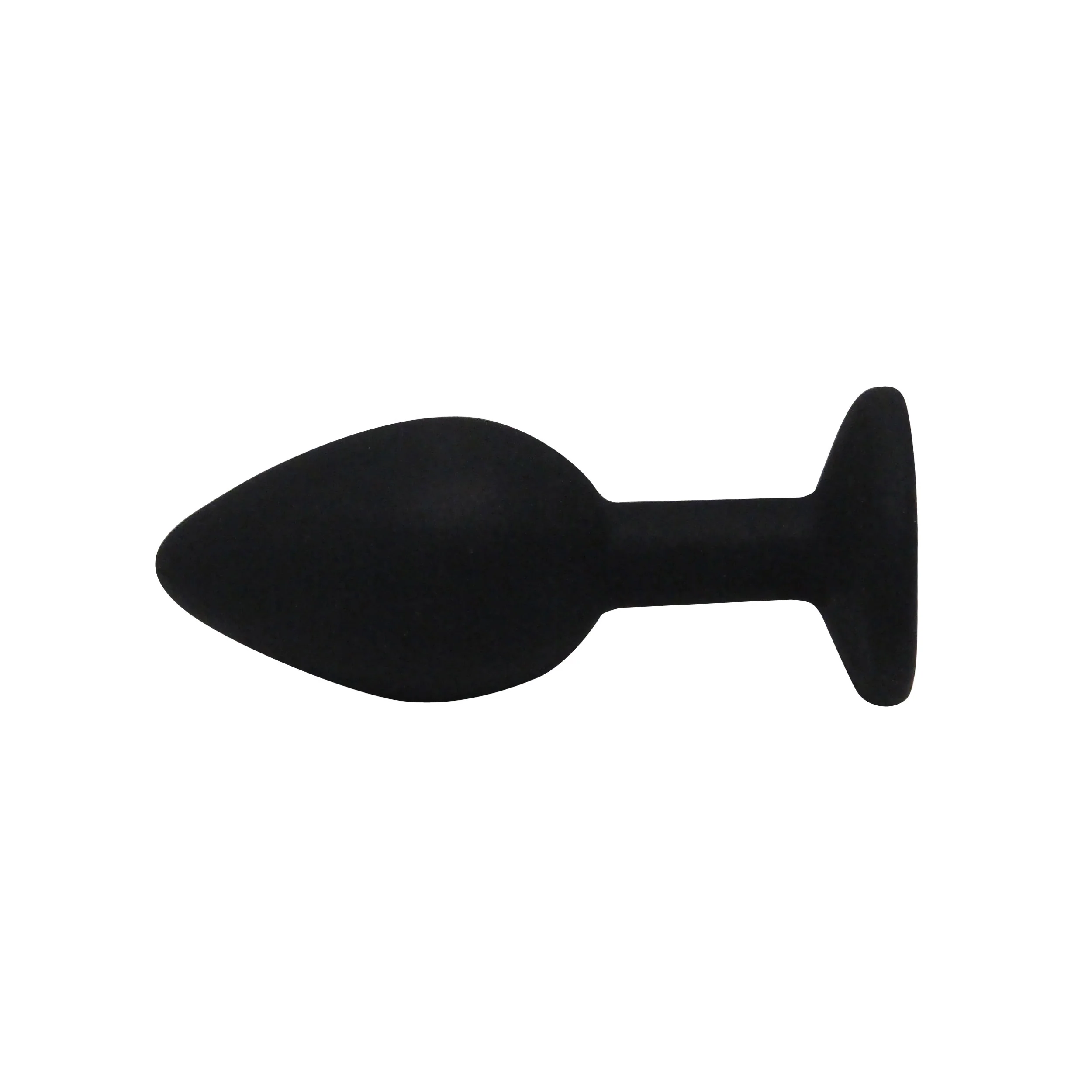 Fetish Pleasure Play Small Silicone Black Jewel Butt Plug - Image 2