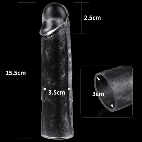 Flawless Clear Penis Sleeve, Add 1 Inch - Image 3