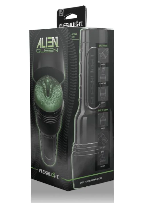 Fleshlight Freaks Alien Queen Texured Masturbator Stroker - Green - Image 4