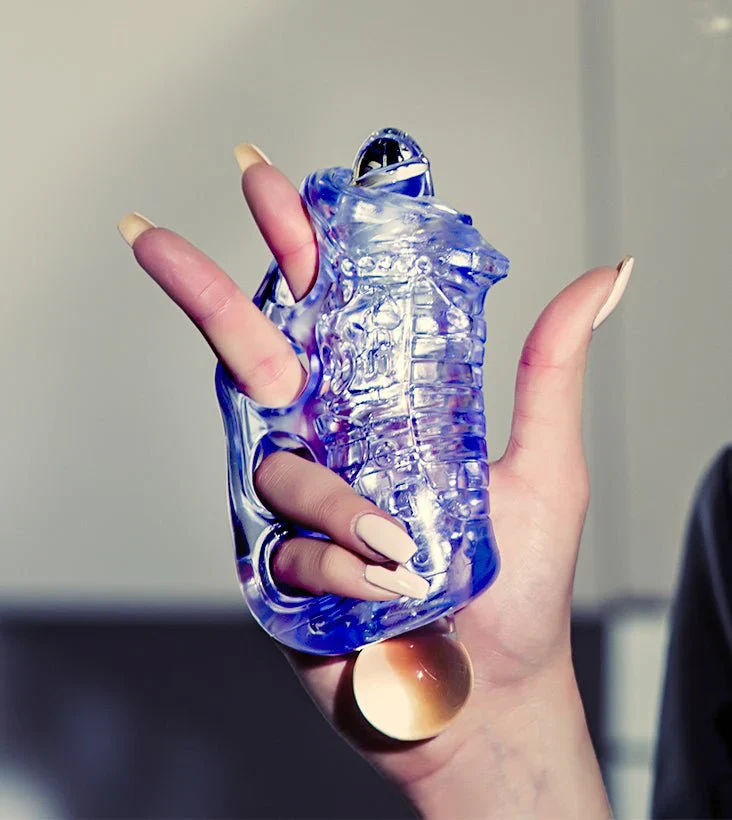 Fleshskins Blue Ice Sleeve with Drying Stand by Fleshlight - Image 2