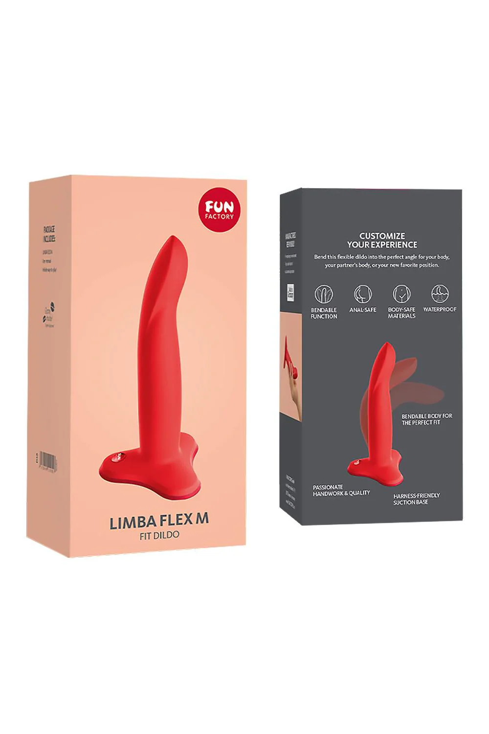 Fun Factory Limba Flex M Dildo in Flashy Coral - Image 3