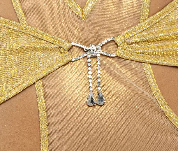 Gold Gilded Beauty Sparkle Teddy - L/XL - Image 4