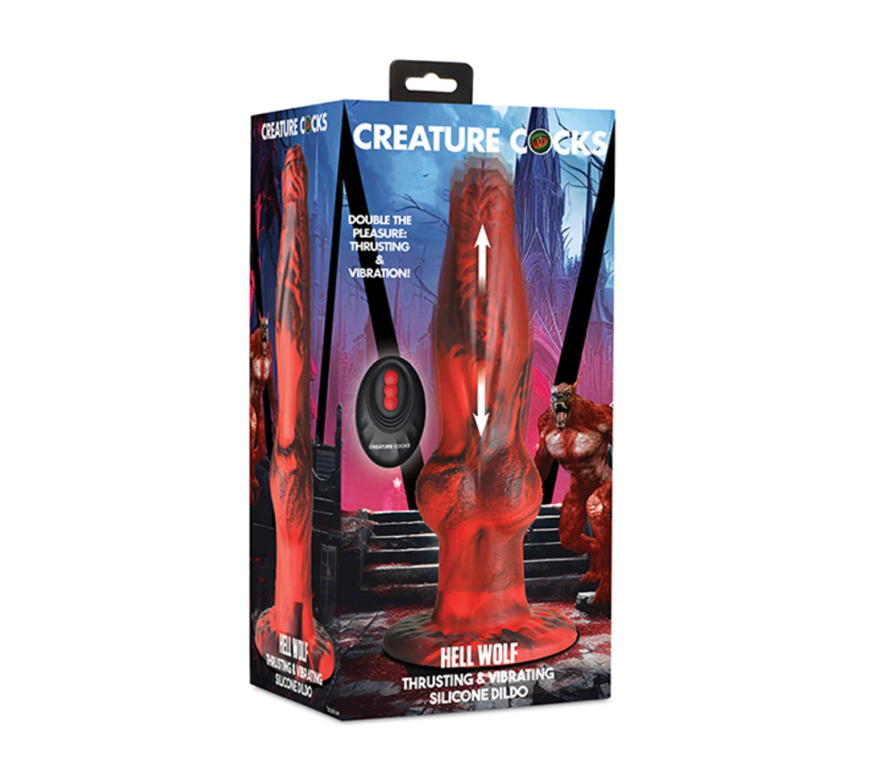 The Hell Wolf Silicone Thrusting Vibrating Dildo By Creature Cocks - Image 6