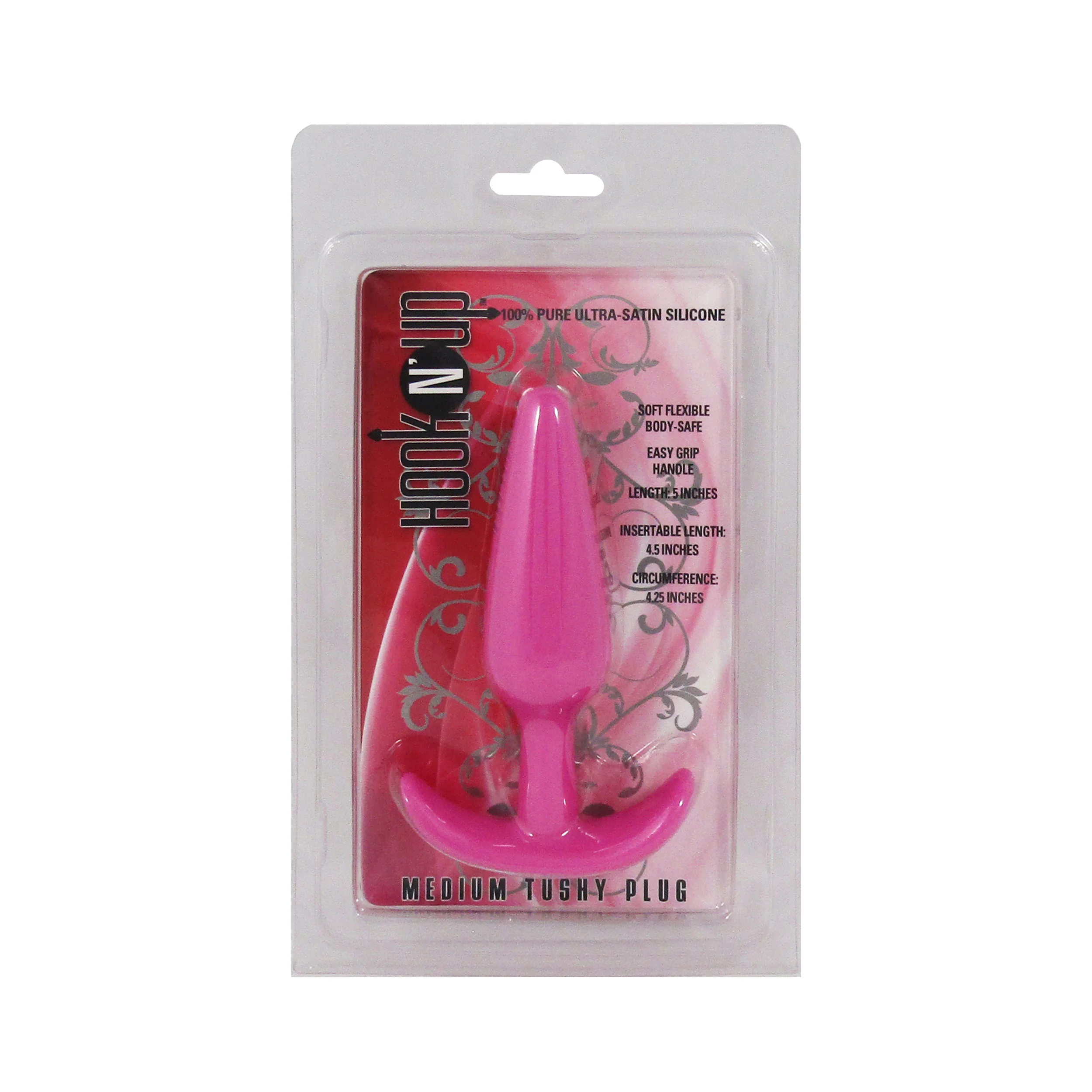 Hook N' Up Medium Anal Plug - Pink - Image 4
