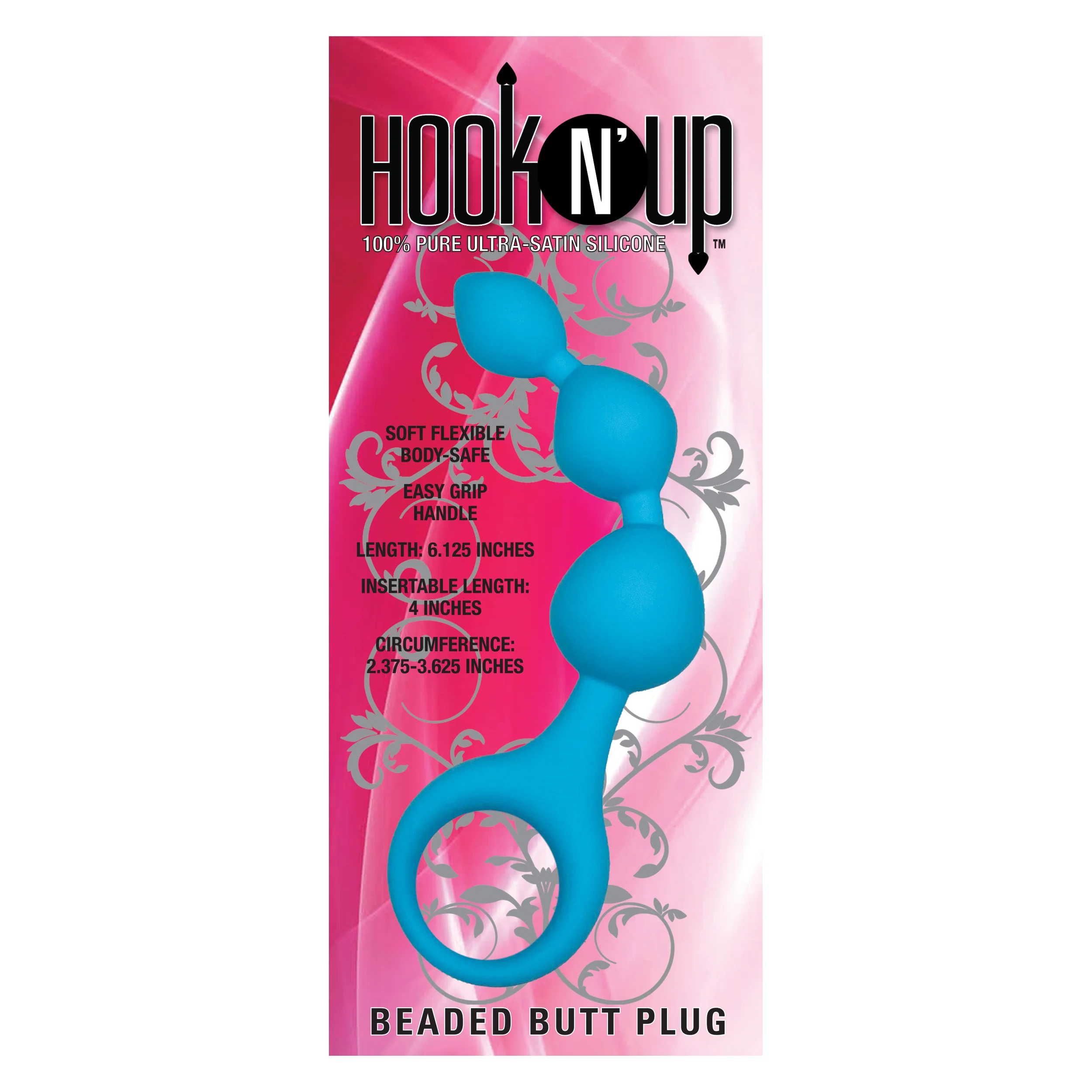 Hook N' Up Beaded Butt Plug - Blue - Image 4