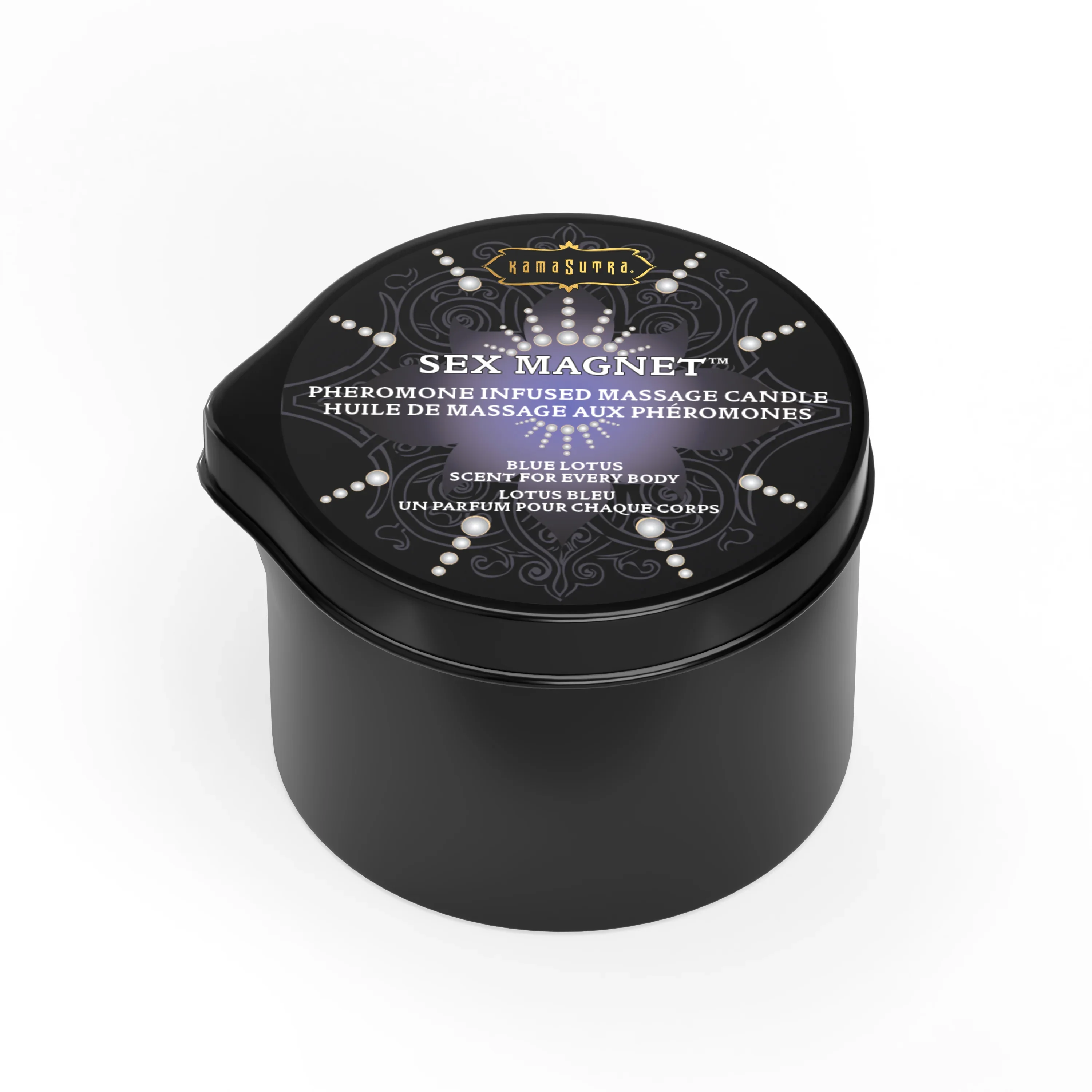 Kama Sutra Sex Magnet Pheromone Massage Candle, Blue Lotus, 6oz - Image 2