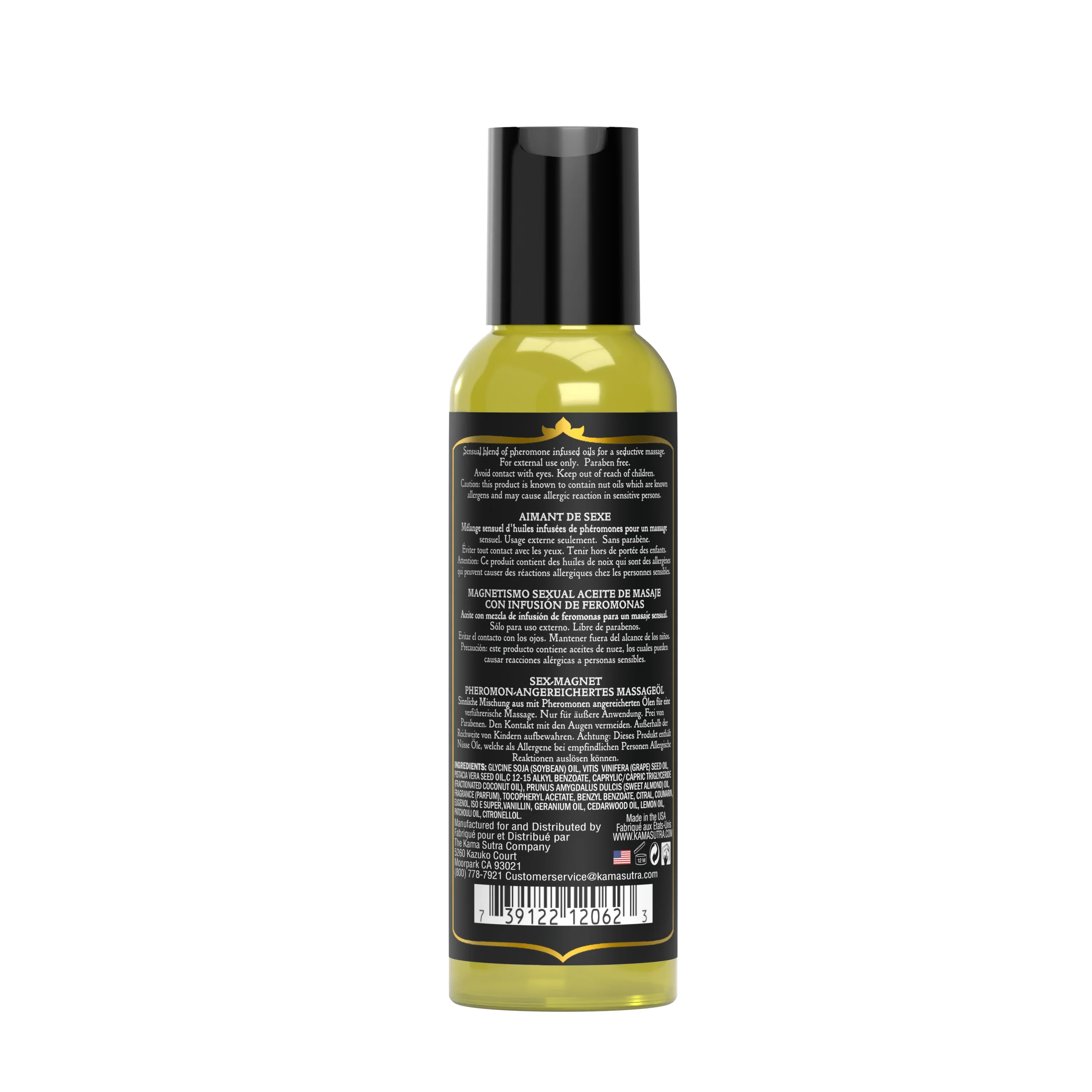Kama Sutra Sex Magnet Pheromone Massage Oil, Leather, 2oz - Image 2