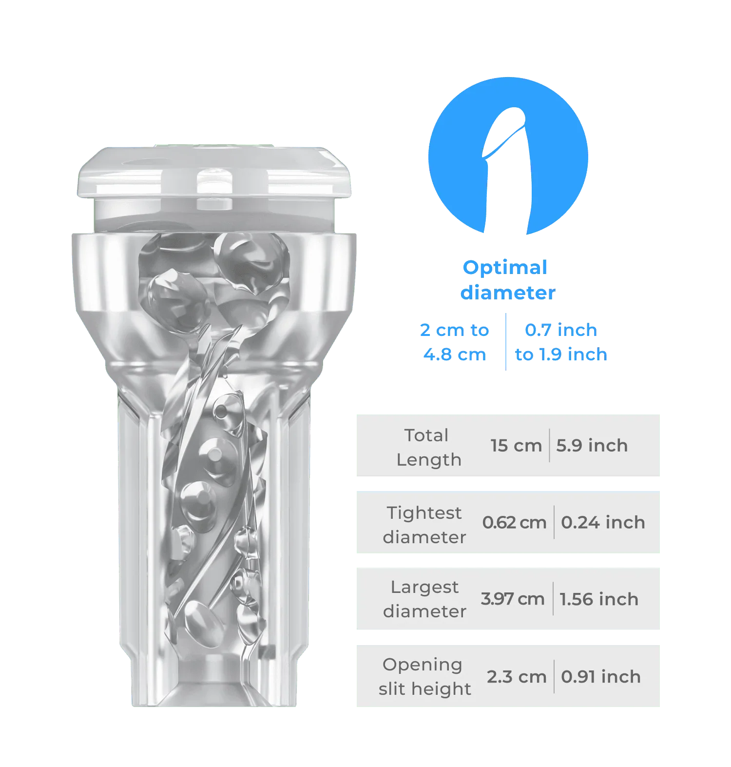 Kiiroo PowerBlow & Feel Pocket Stroker Crystal Combo Set - Image 6