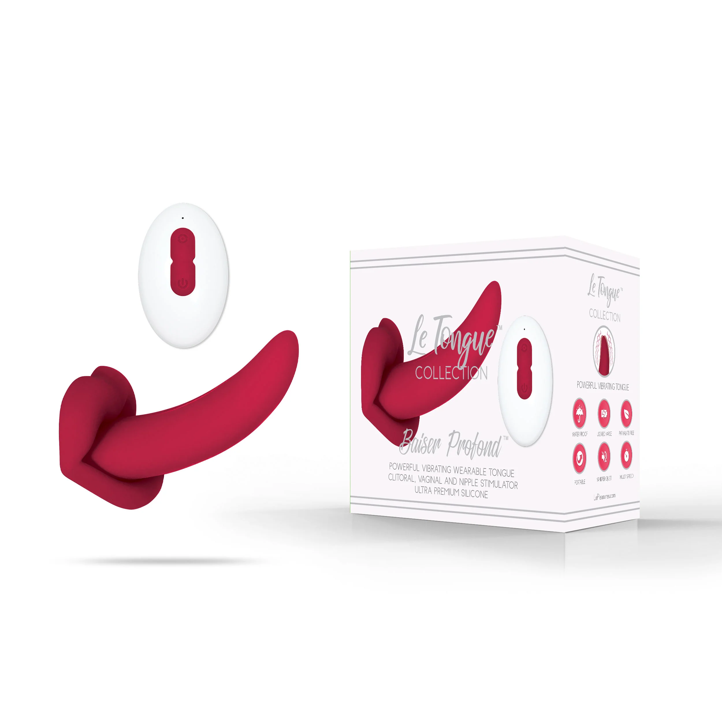 Le Tongue Collection Baiser Profond Vibrating Tongue Silicone Personal Stimulator - Image 2