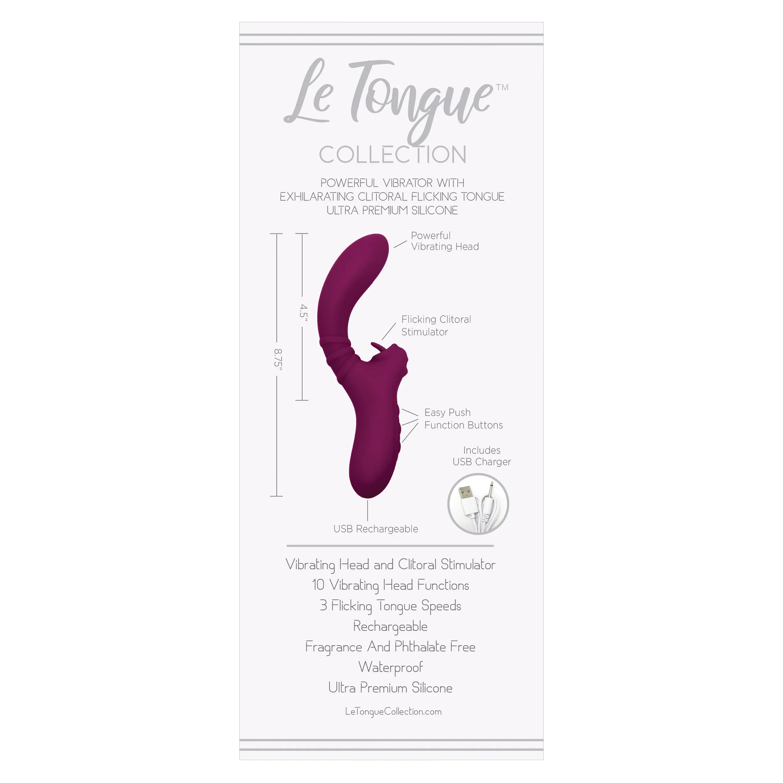 Le Tongue Flicker Clitoral & G-Spot Vibrator - Image 3
