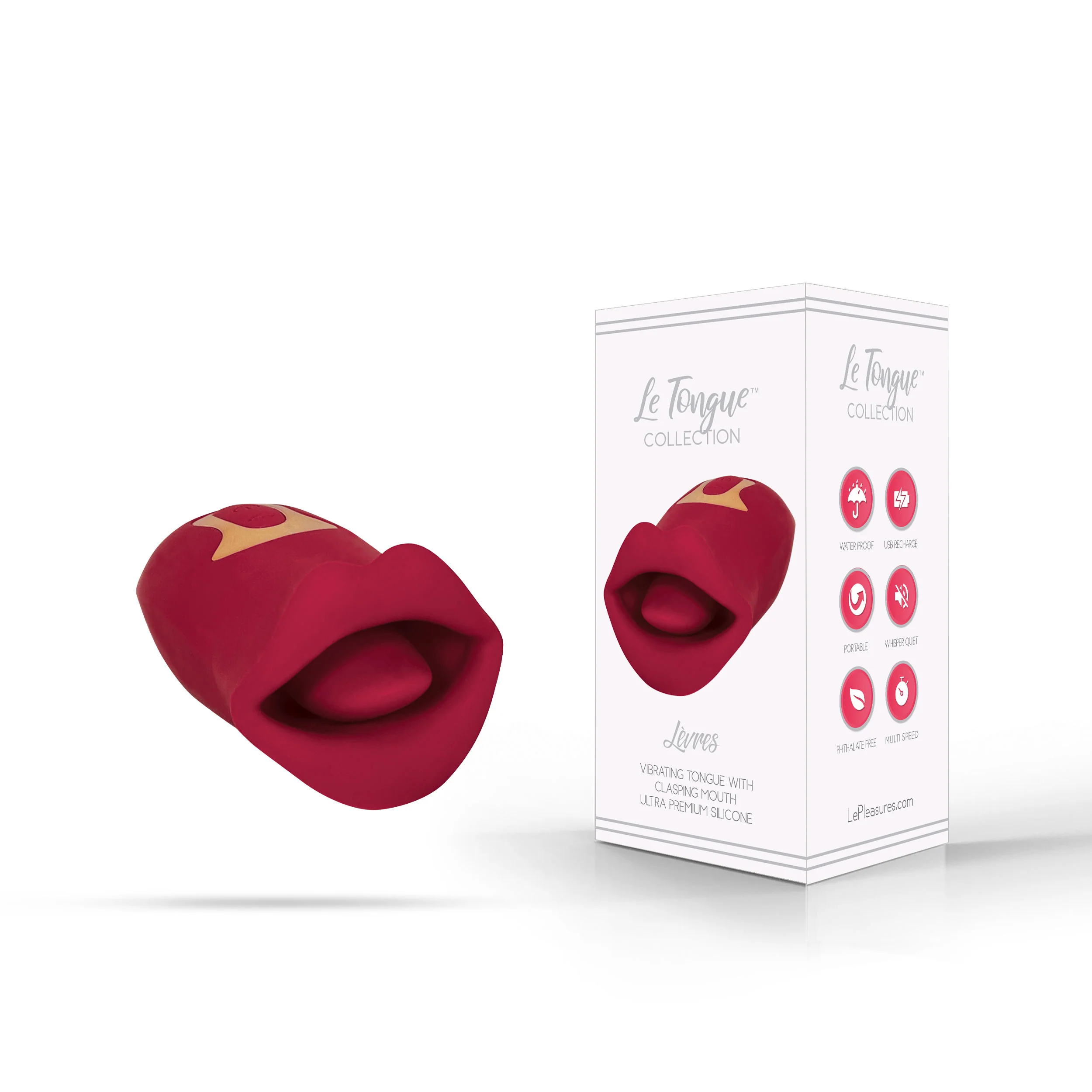THE LE TONGUE LEVRES VIBRATING TONGUE MASSAGER - RED - Image 5