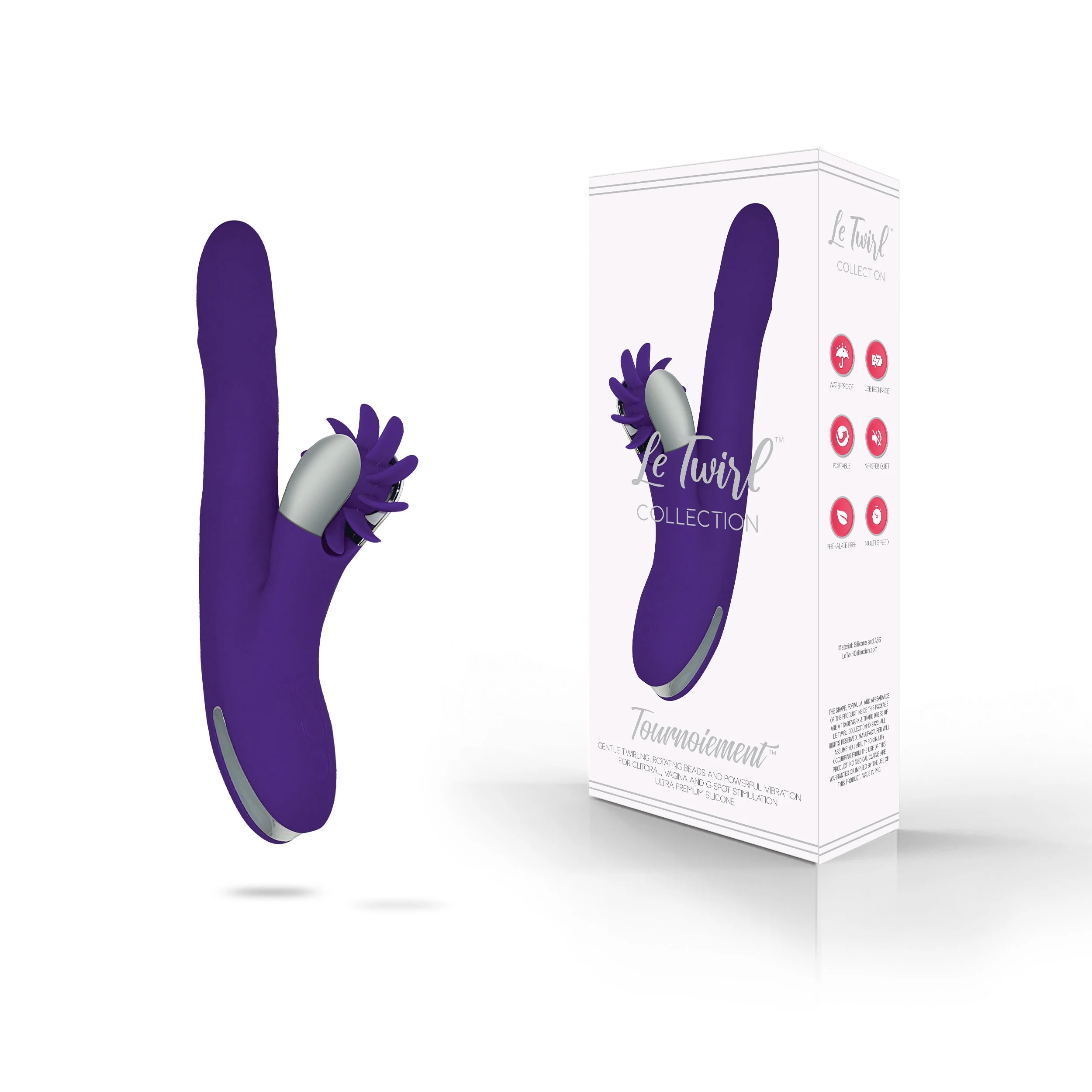 THE LE TWIRL DUAL ACTION RABBIT VIBRATOR - PURPLE - Image 3